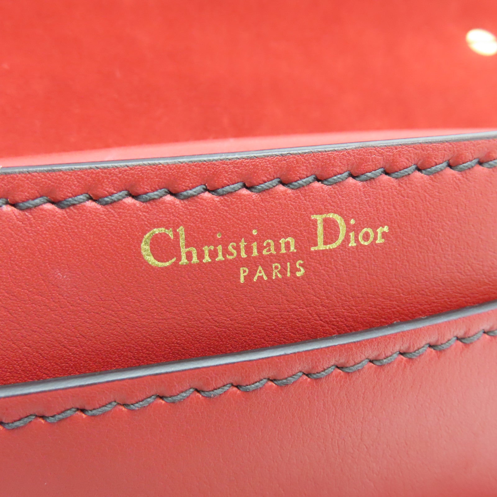 Dior cowhide leather Chain Shoulder Bag gold buckle chain shoulder bag red