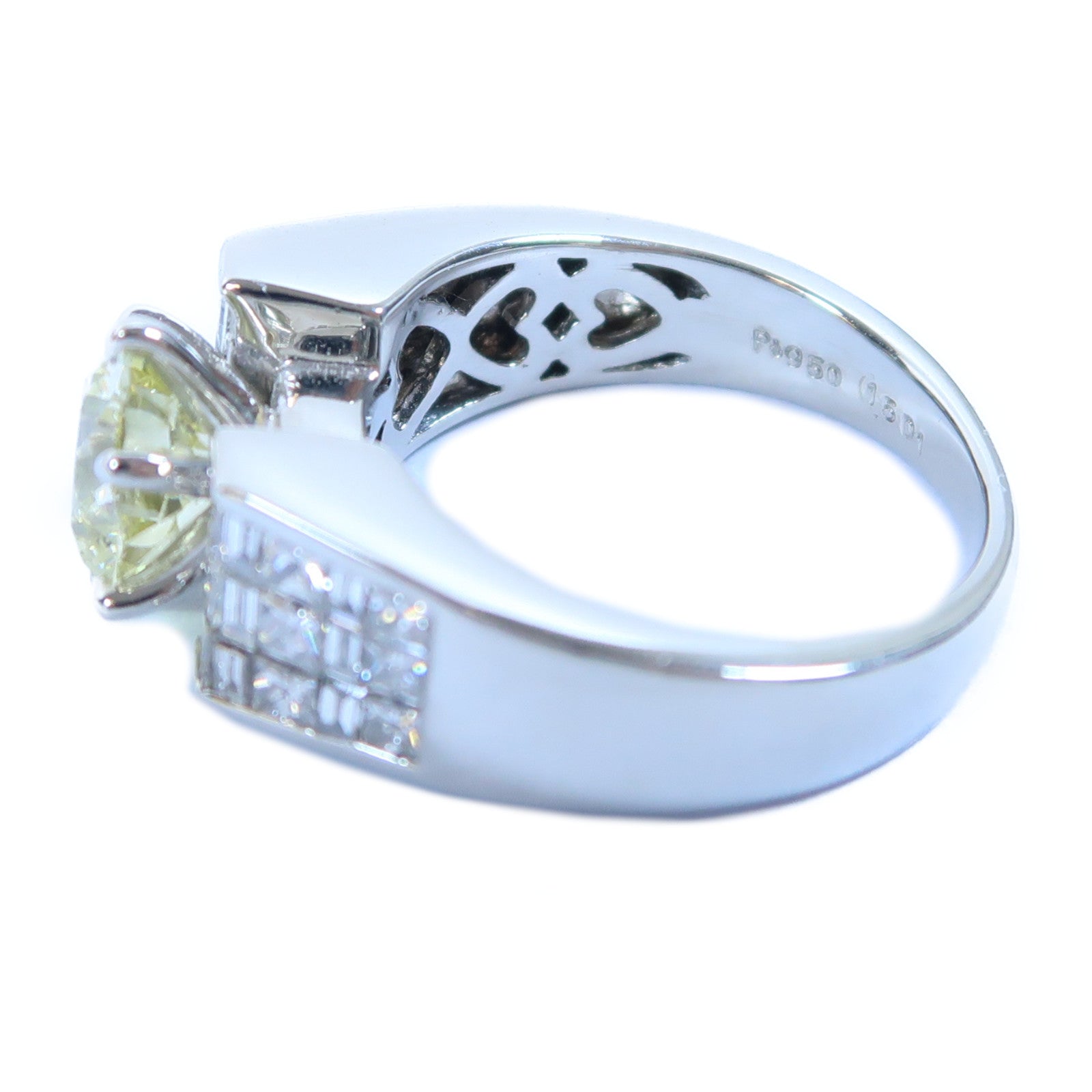 JEWELRY PT950鉑金Diamond Ring 1.501ct/1.00ct鑽石戒指US#6