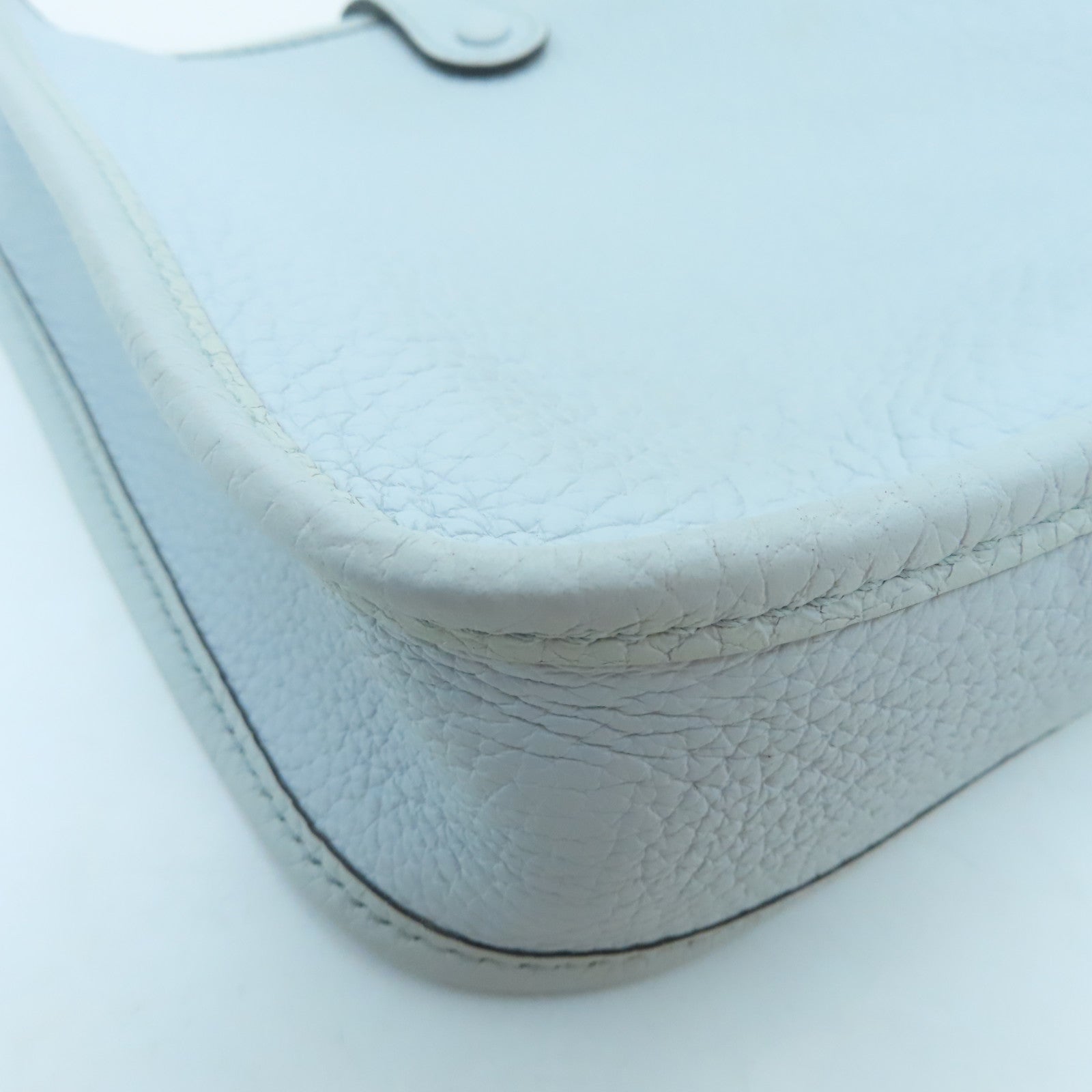 HERMES Clemence Leather Evelyne TPM Bleu Pale