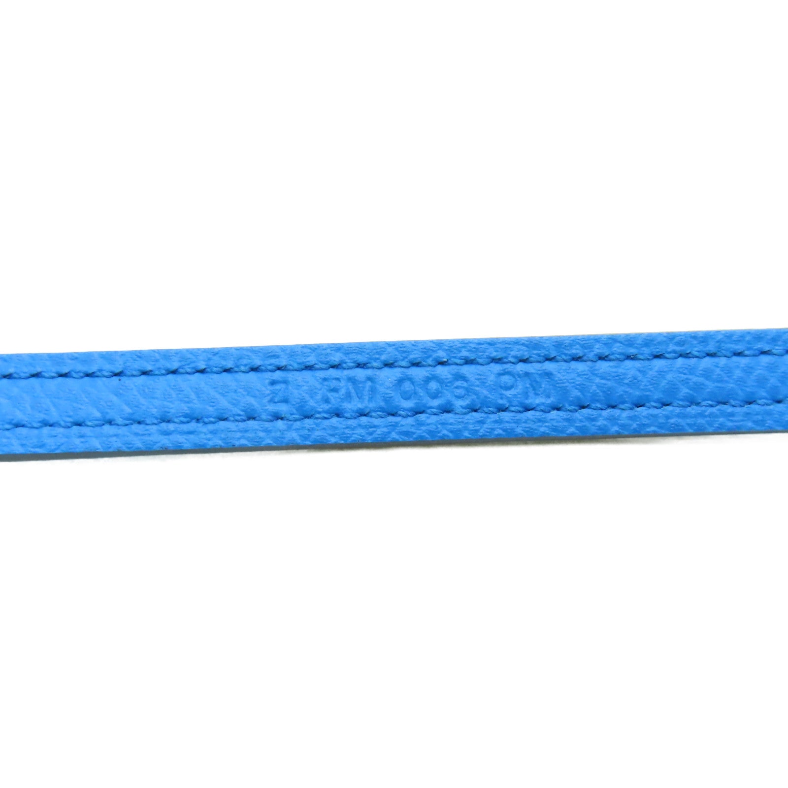 HERMES Epsom皮革Mini Strap金扣肩背帶藍色