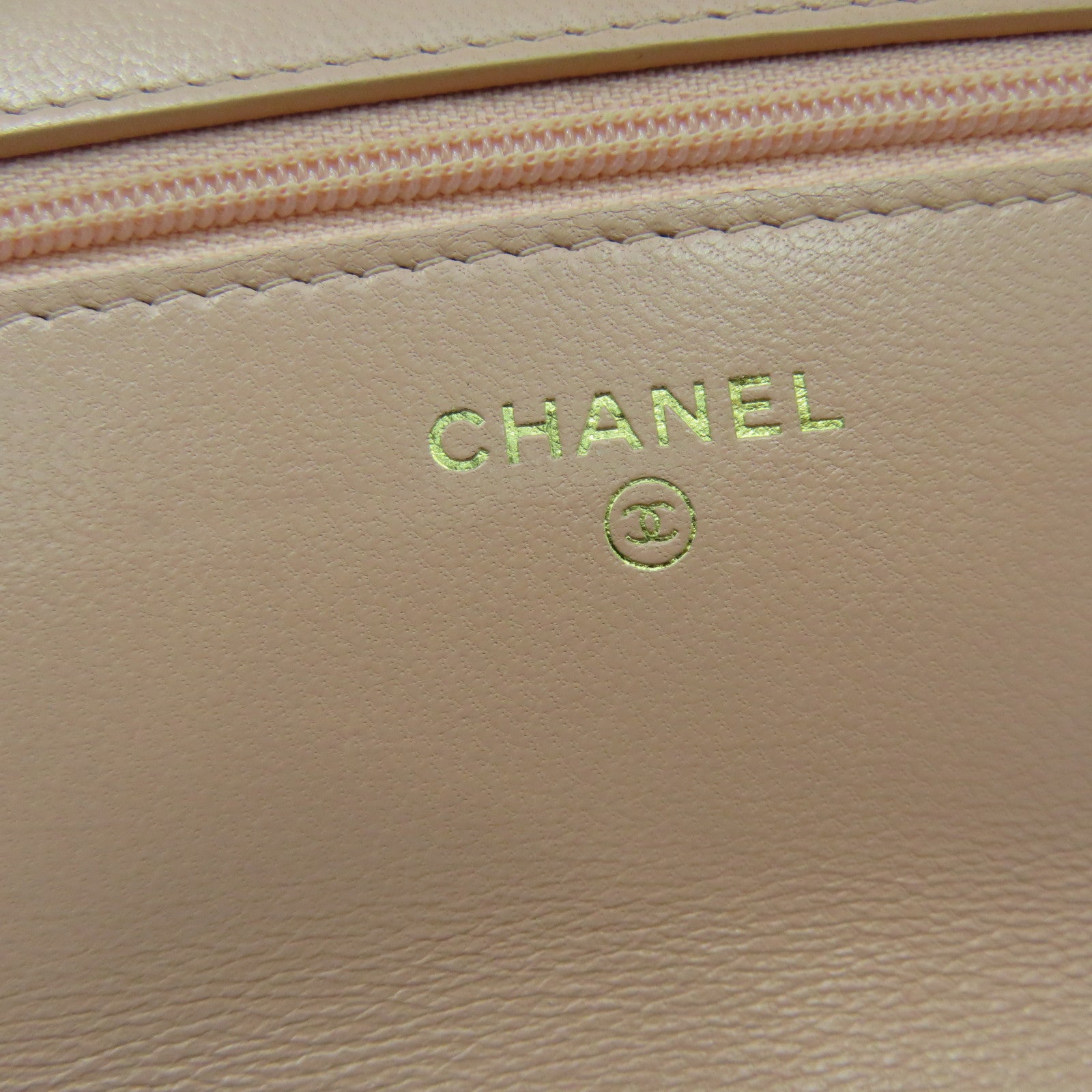 CHANEL 菱格羊皮皮革Wallet On Chain銀扣鏈帶肩背袋粉紅色