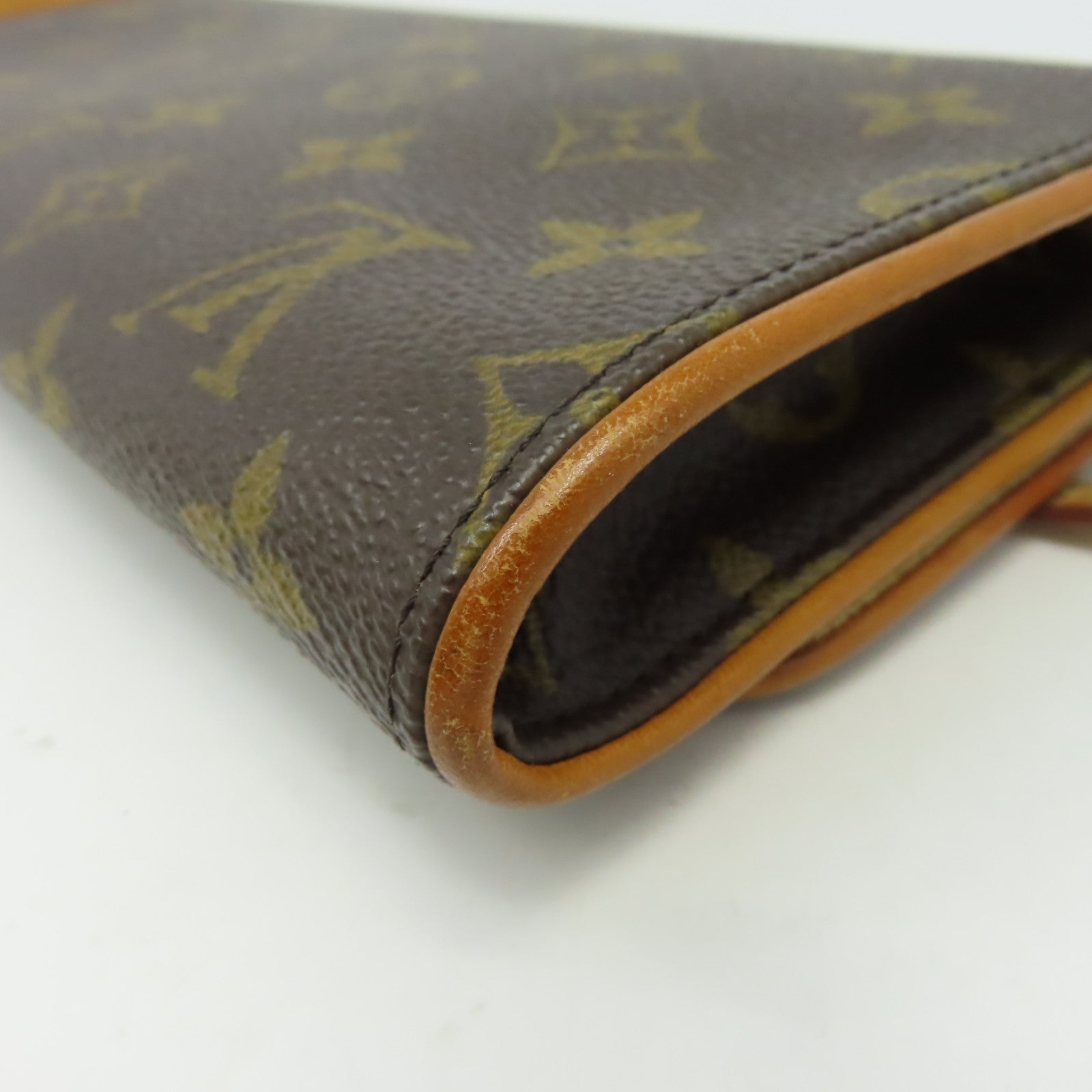 LOUIS VUITTON Monogram Pochette Twin GM金扣肩背袋啡色