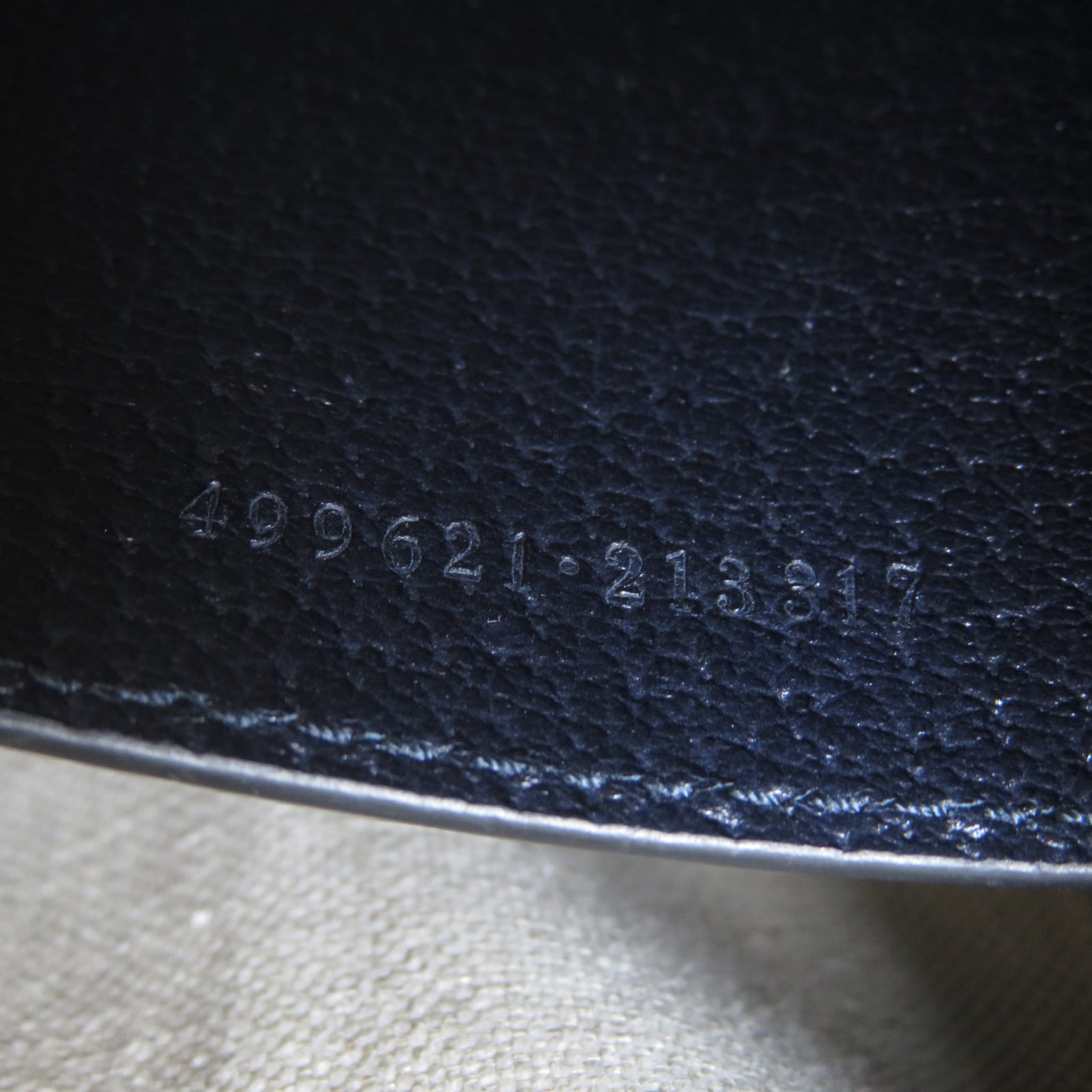 GUCCI 塗層帆布Ophidia GG銀扣肩背袋藍色/白色