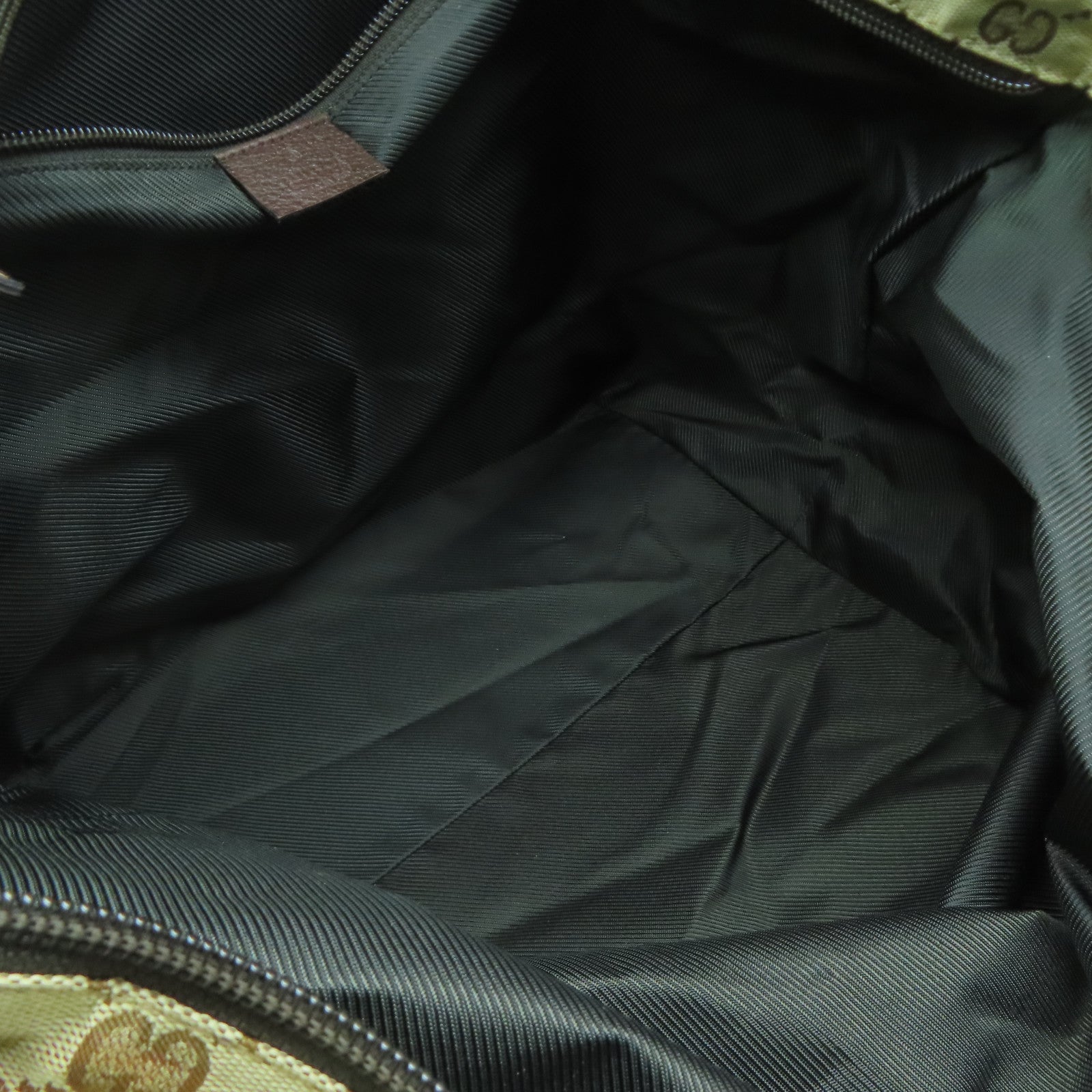 GUCCI 帆布Tote Bag銀扣手挽袋啡色