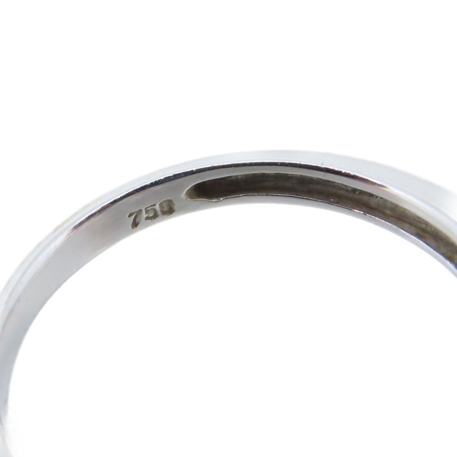 JEWELRY 18K白金/2.7g藍寶石/鑽石Sapphire Ring戒指US#5.5