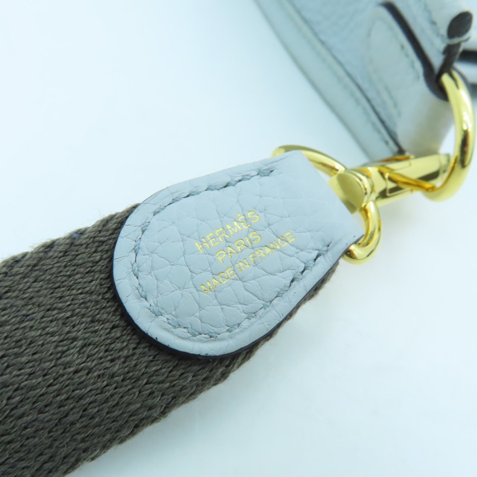 HERMES Clemence Leather Evelyne TPM Bleu Pale