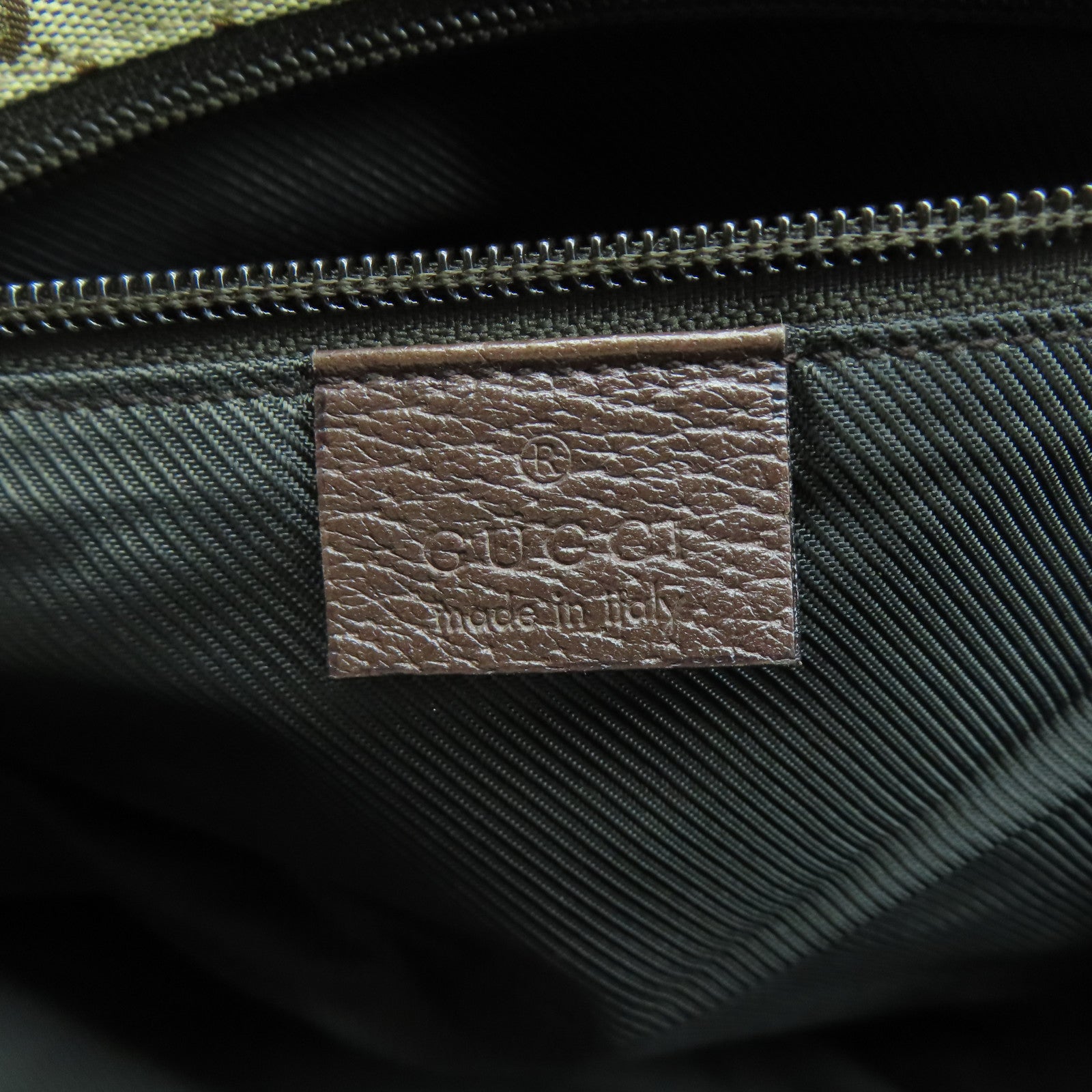 GUCCI 帆布Tote Bag銀扣手挽袋啡色