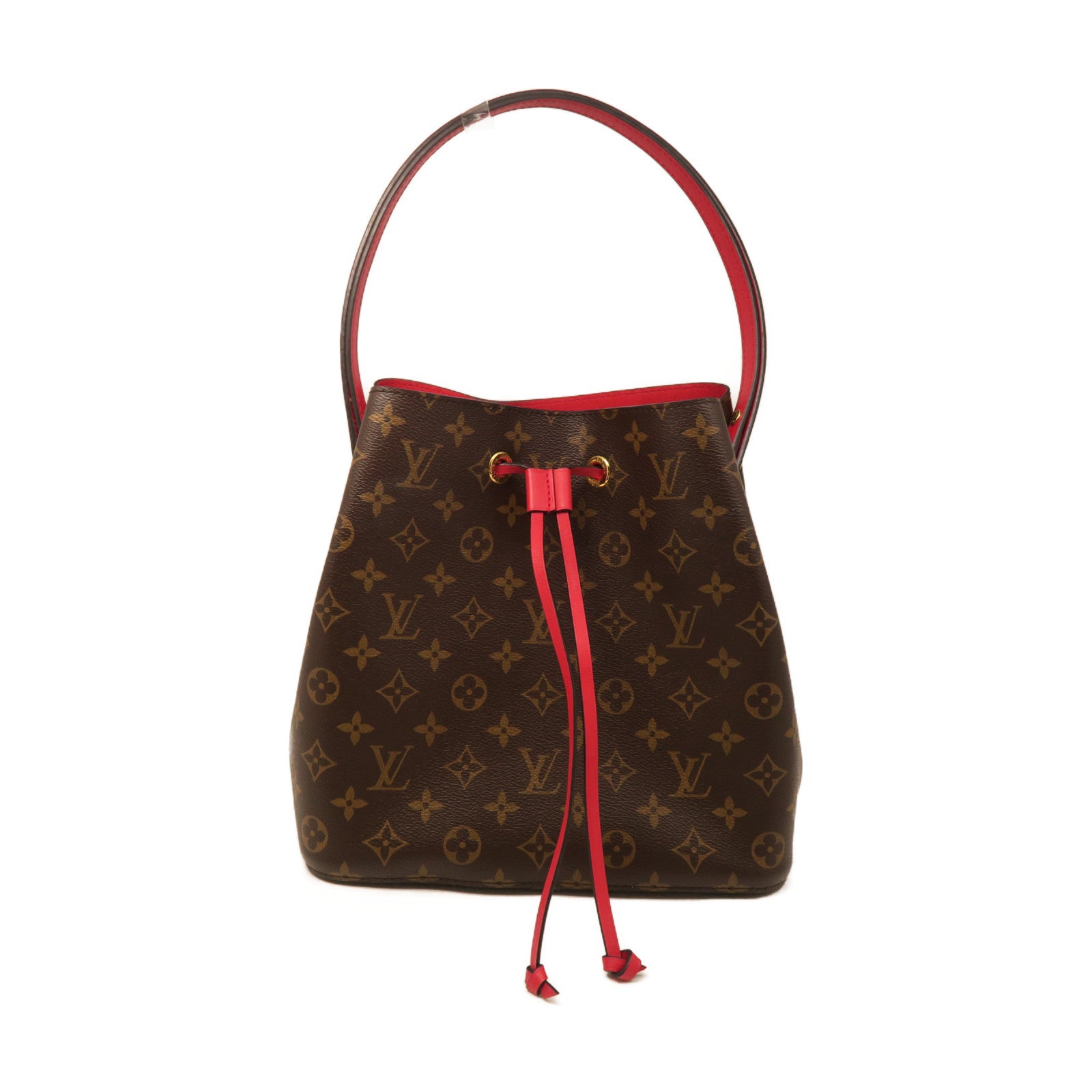 LOUIS VUITTON Monogram Neo NoeMM Gold Buckle Shoulder Bag Brown