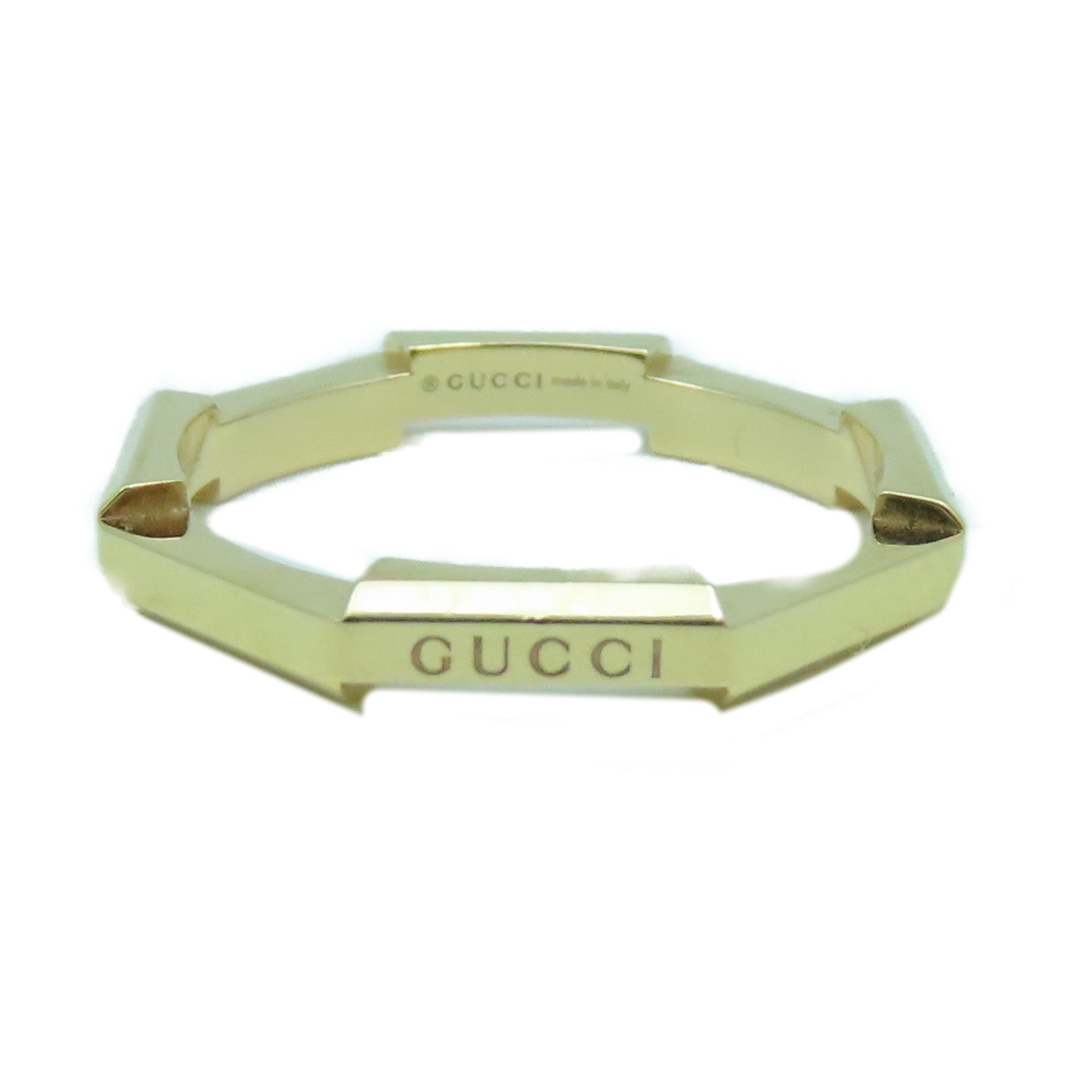 GUCCI 18K玫瑰金Link To Love戒指金色GUCCI#13/US#6