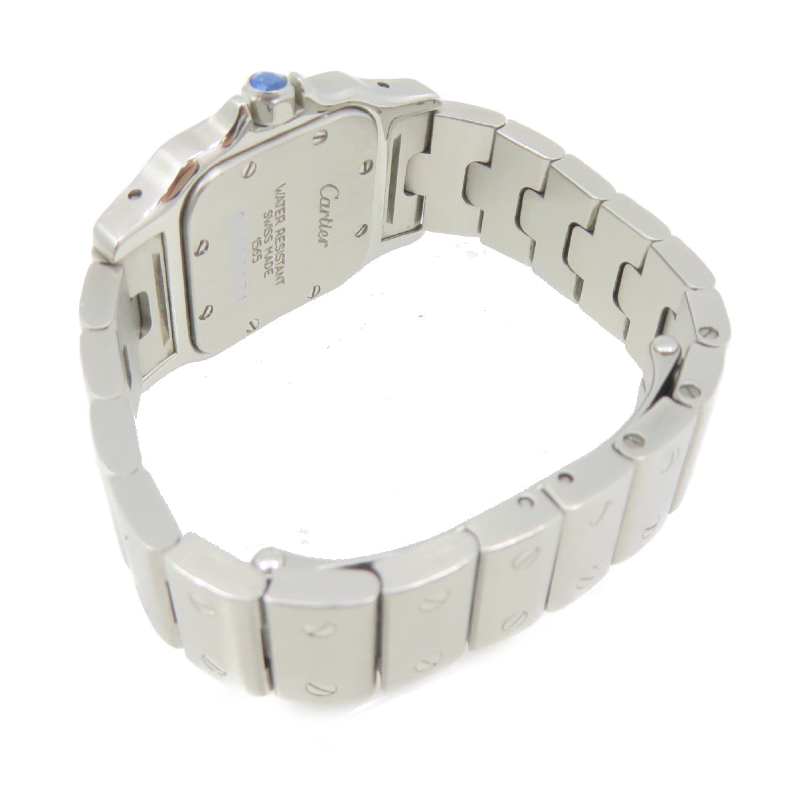 CARTIER Santos Galbee Watch不锈钢石英机芯手表米白色