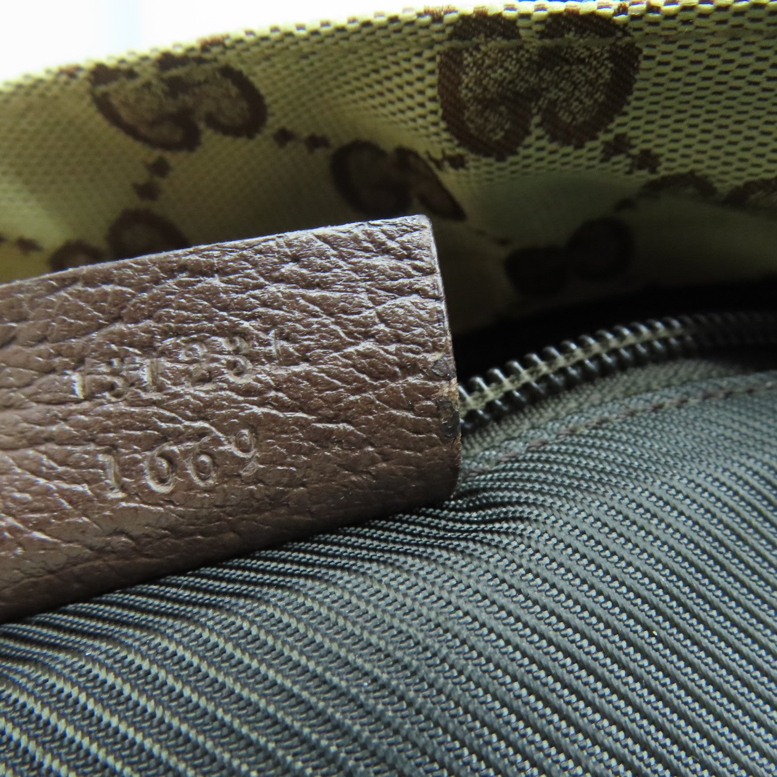 GUCCI 帆布Tote Bag銀扣手挽袋啡色