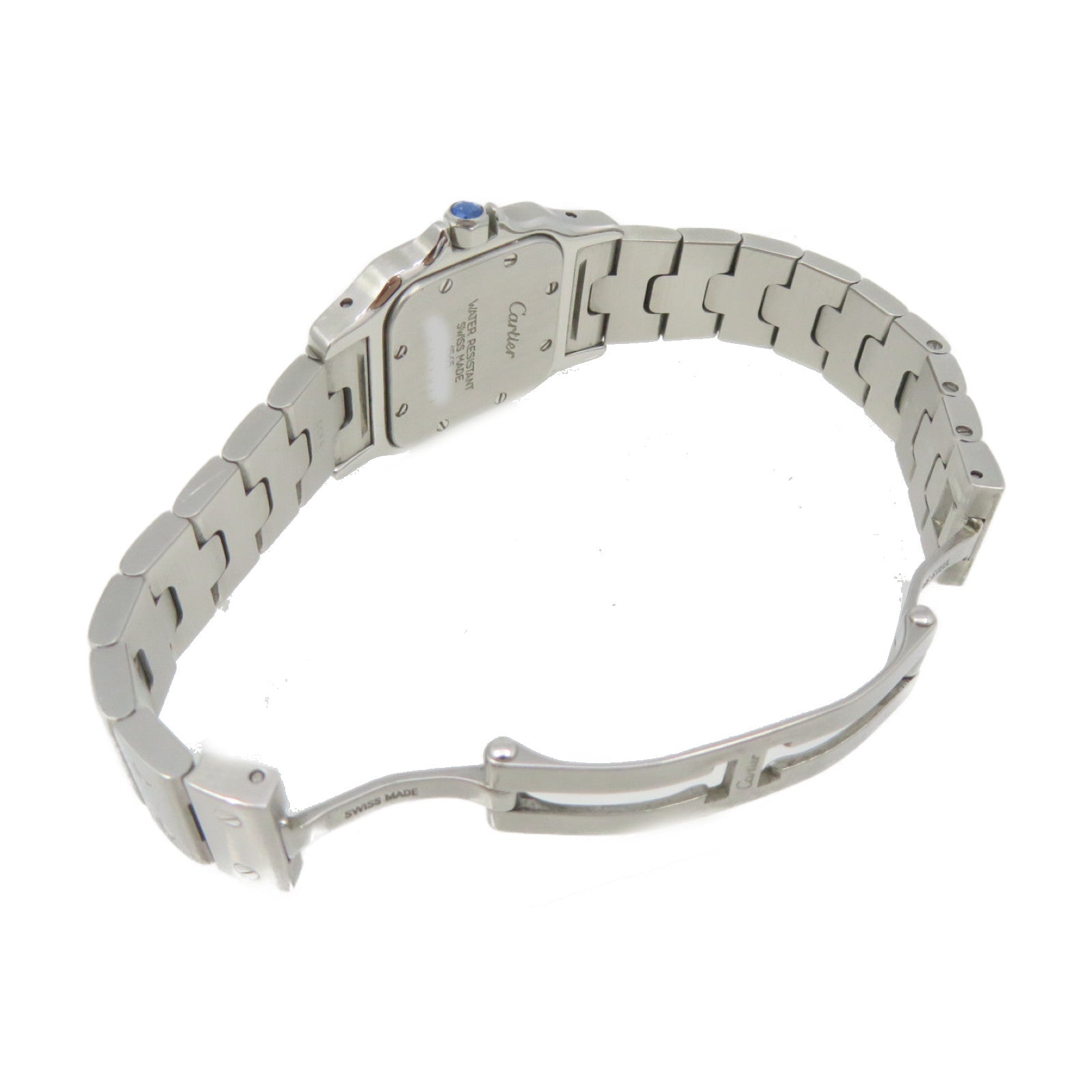 CARTIER Santos Galbee Watch不锈钢石英机芯手表米白色