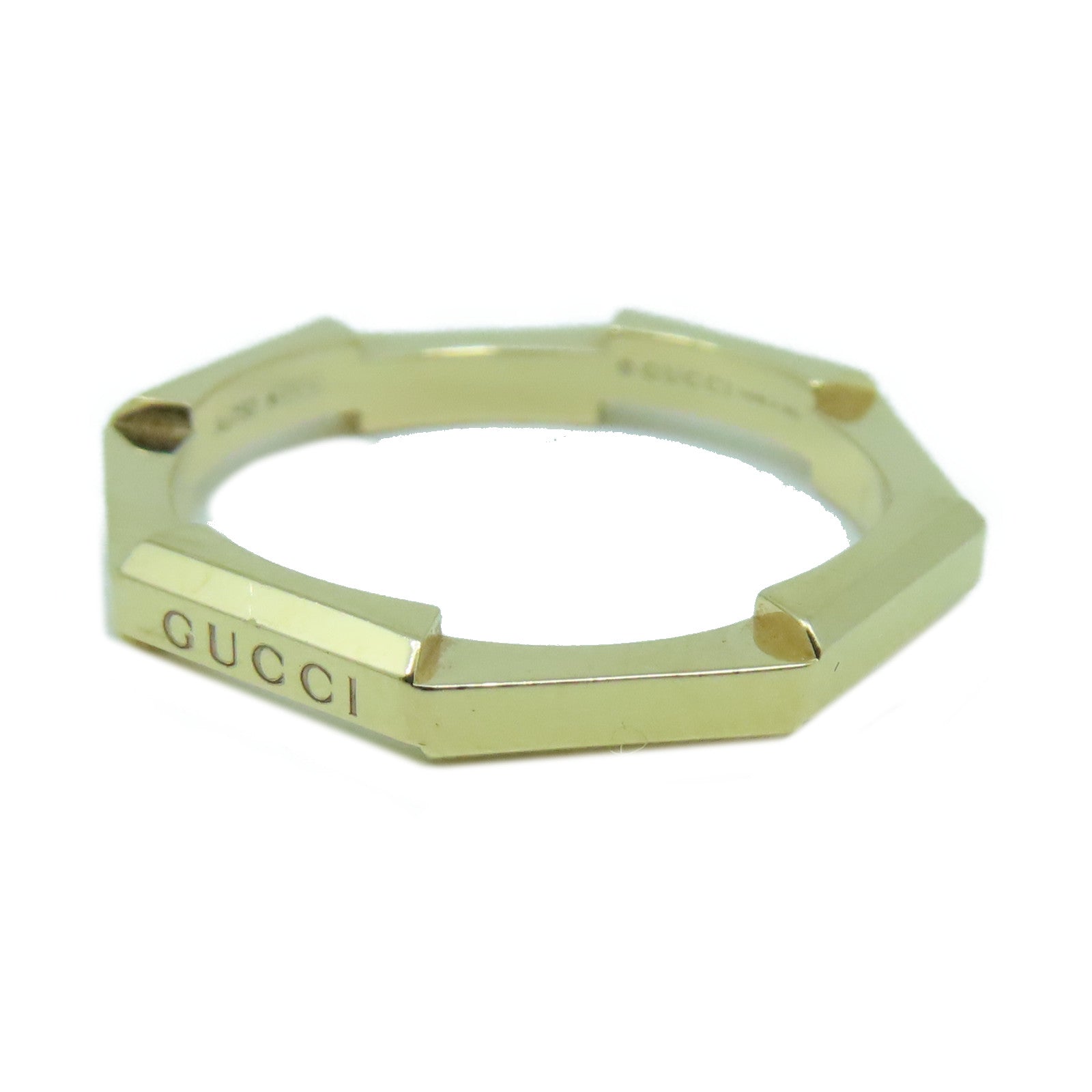 GUCCI 18K玫瑰金Link To Love戒指金色GUCCI#13/US#6