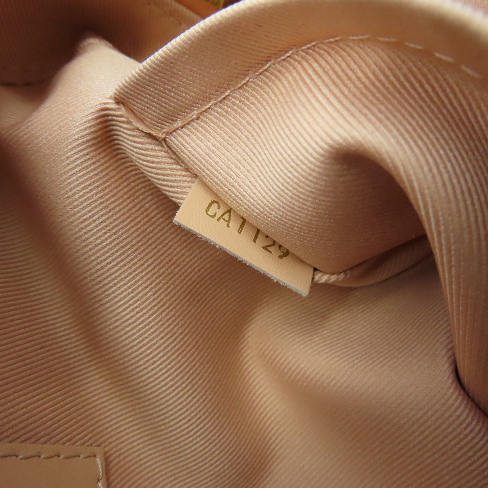 LOUIS VUITTON Damier Santa Monica金扣手挽肩背兩用袋棕色/粉紅色