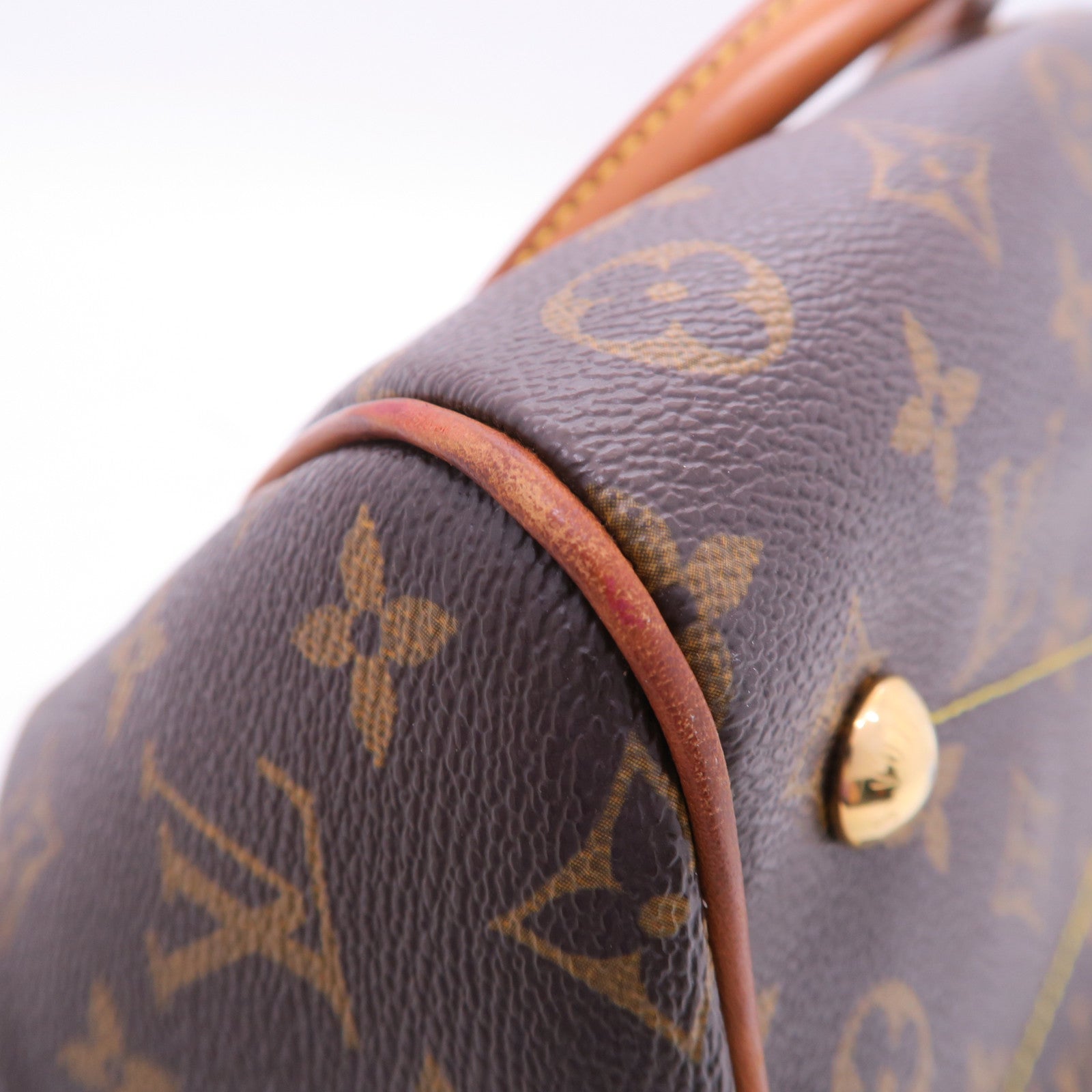 LOUIS VUITTON Monogram Tivoli PM金扣手挽袋啡色