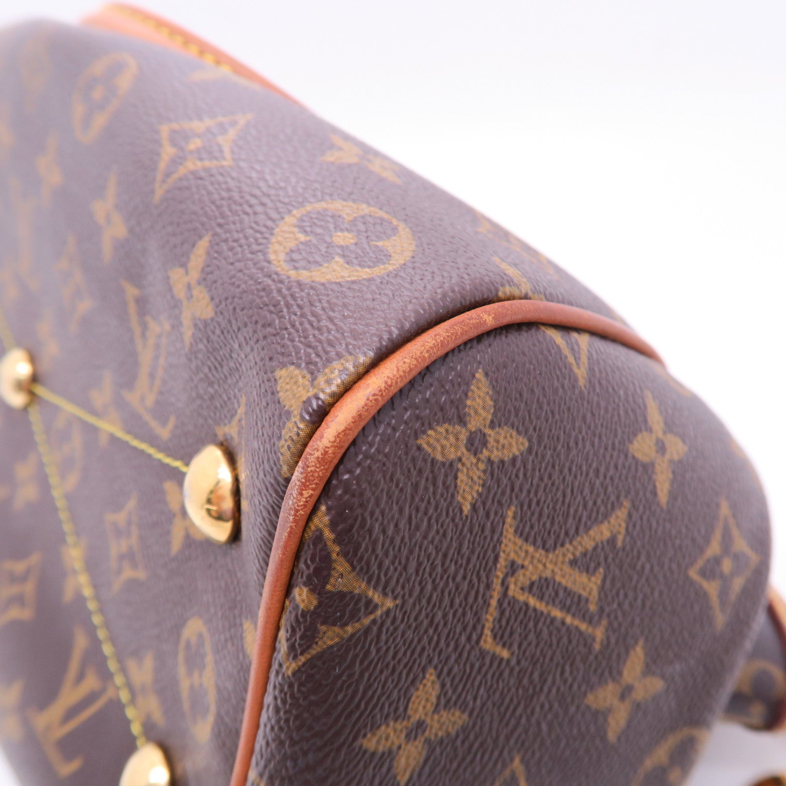 LOUIS VUITTON Monogram Tivoli PM金扣手挽袋啡色
