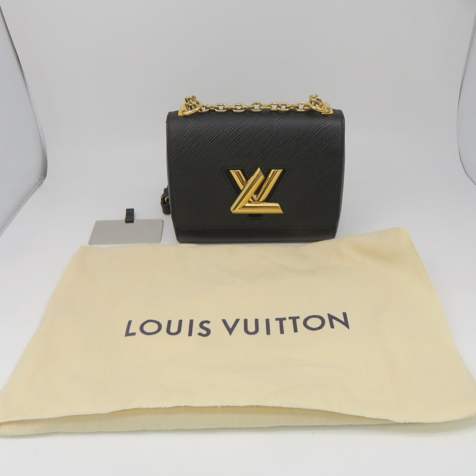 LOUIS VUITTON Epi Twist PM Gold Buckle Shoulder Bag Black