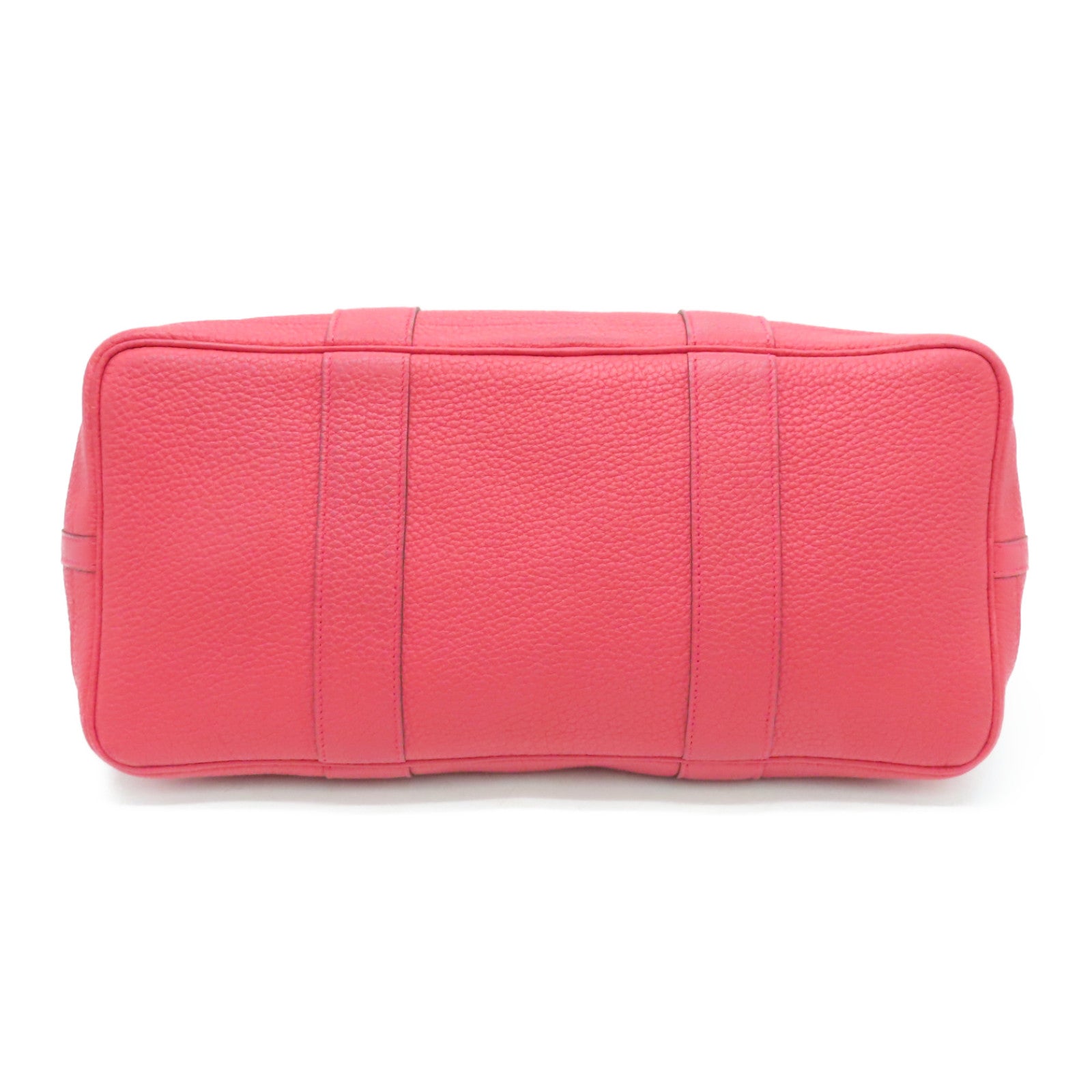 HERMES Clemence皮革GardenP arty PM銀扣手挽袋Rose Jaipur粉紅色