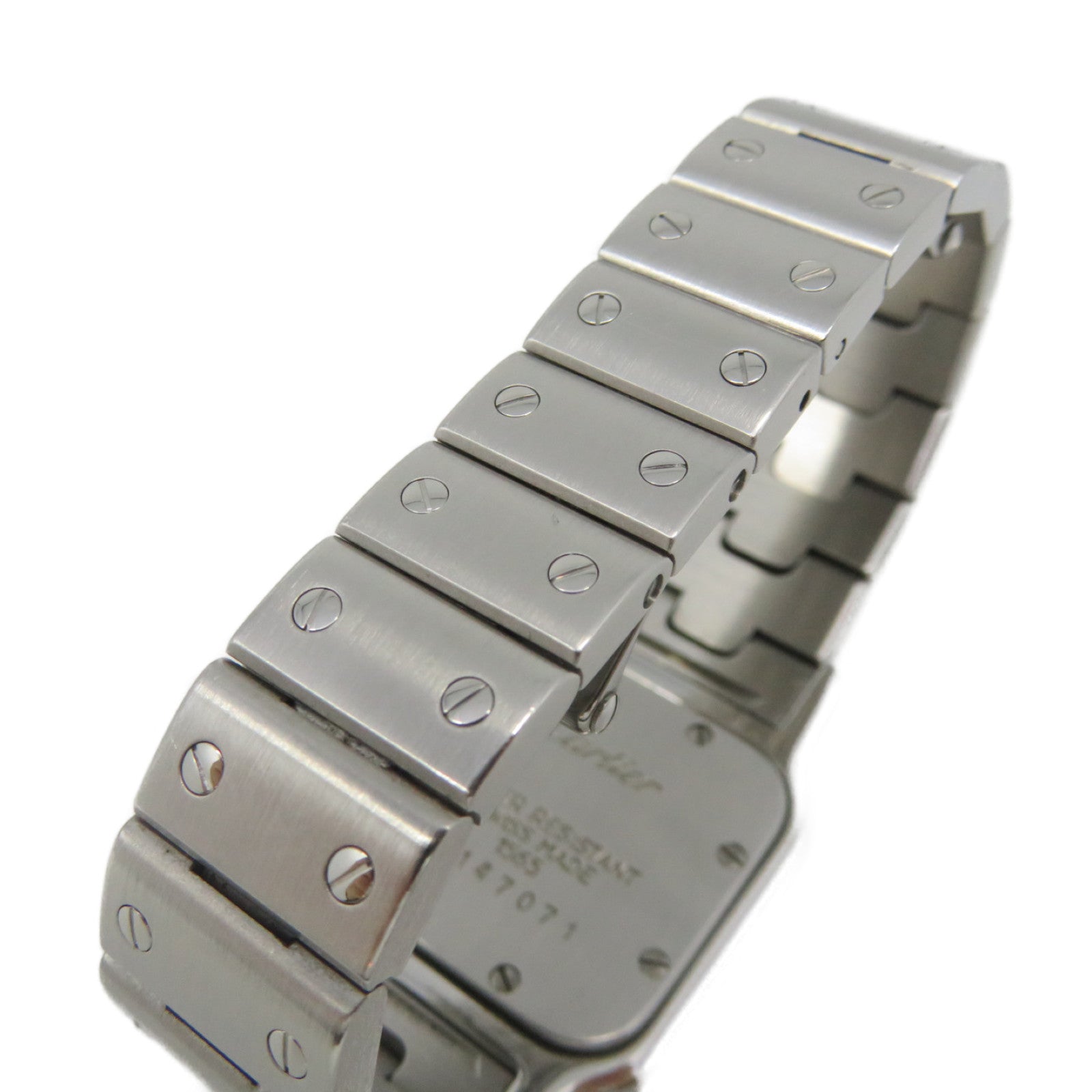 CARTIER Santos Galbee Watch不锈钢石英机芯手表米白色