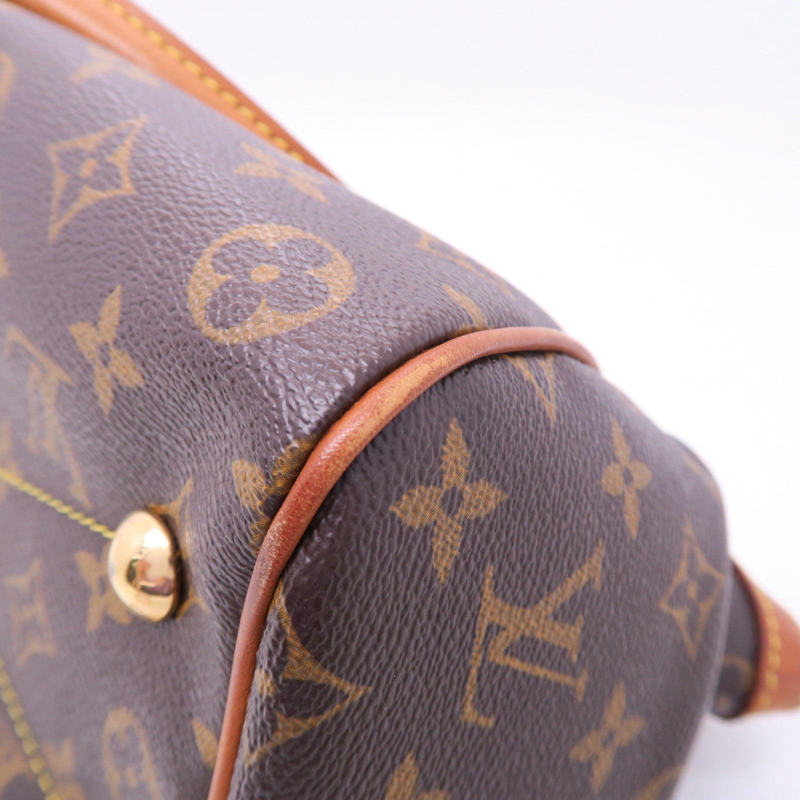 LOUIS VUITTON Monogram Tivoli PM金扣手挽袋啡色