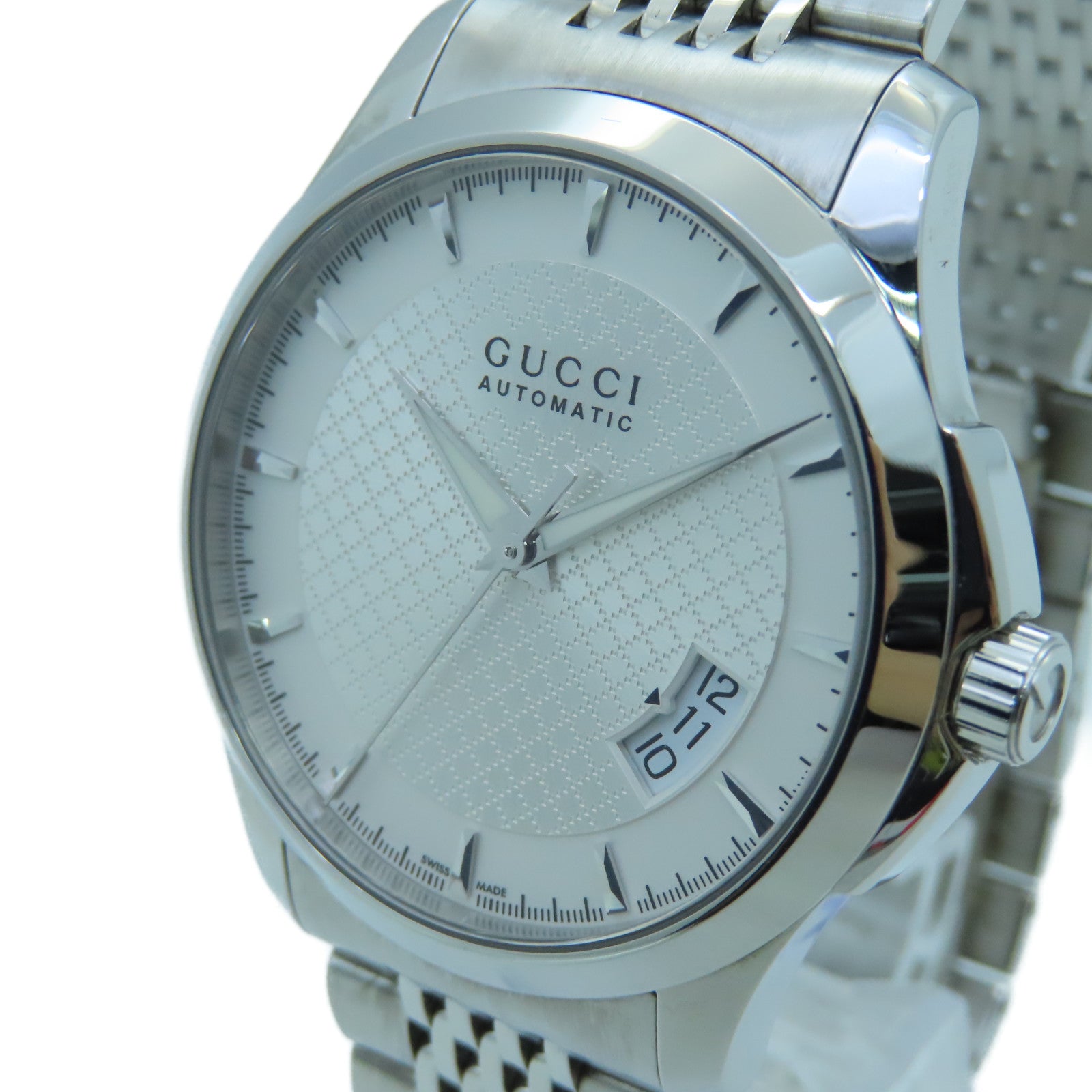 GUCCI Gucci G-Timeless Stainless Steel Watch Automatic Movement Silver