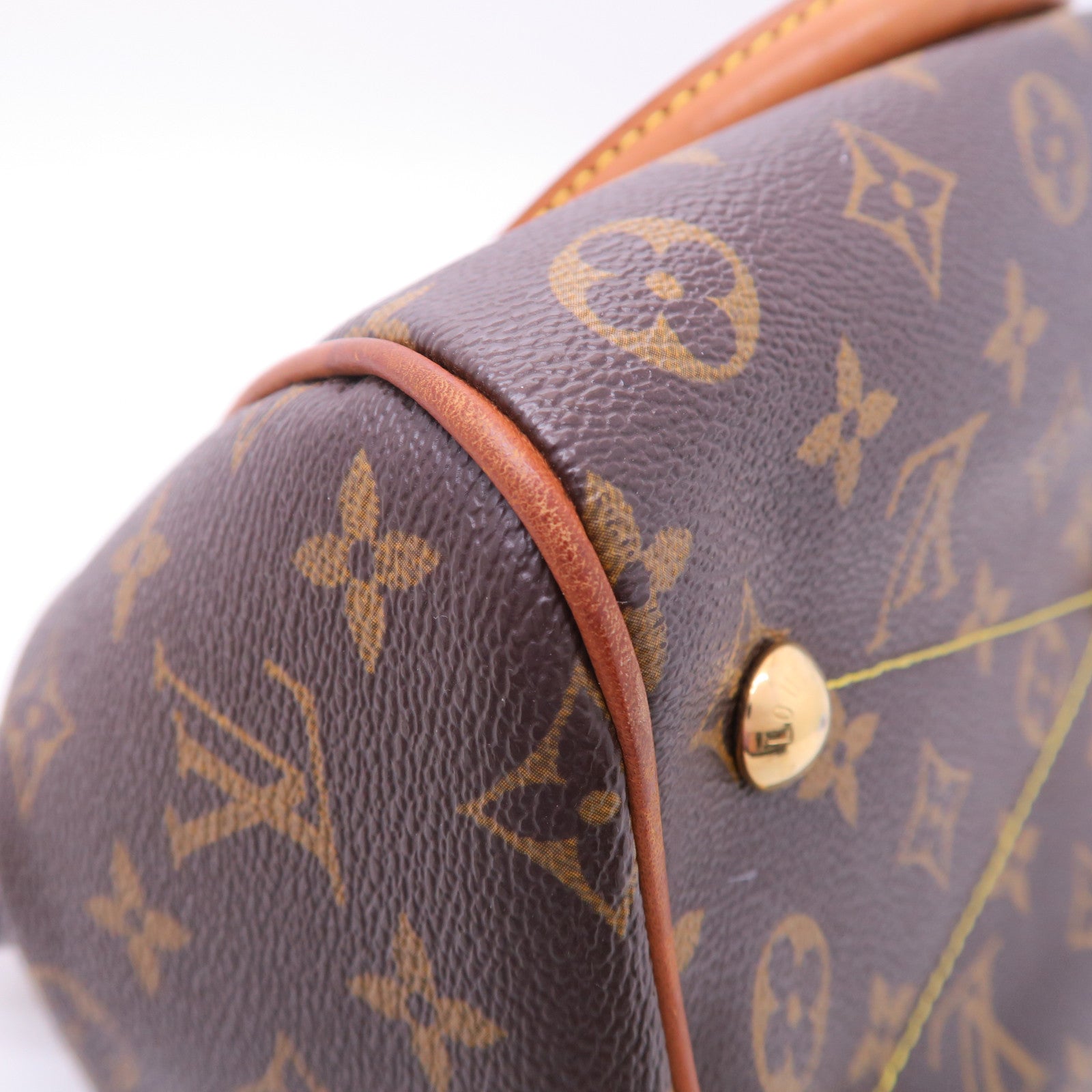 LOUIS VUITTON Monogram Tivoli PM金扣手挽袋啡色