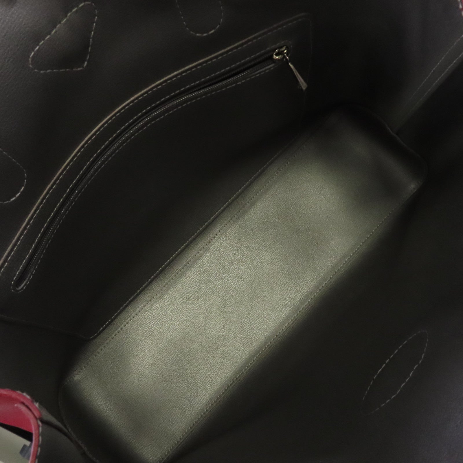 Longchamp 牛皮皮革Tote Bag銀扣肩背袋紅色