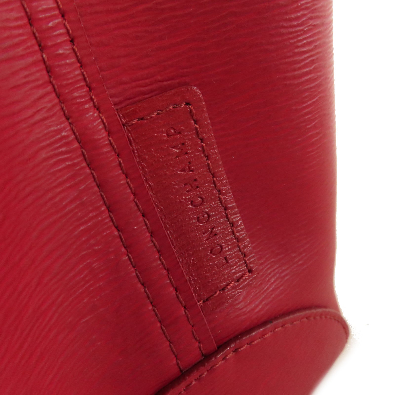 Longchamp 牛皮皮革Tote Bag銀扣肩背袋紅色