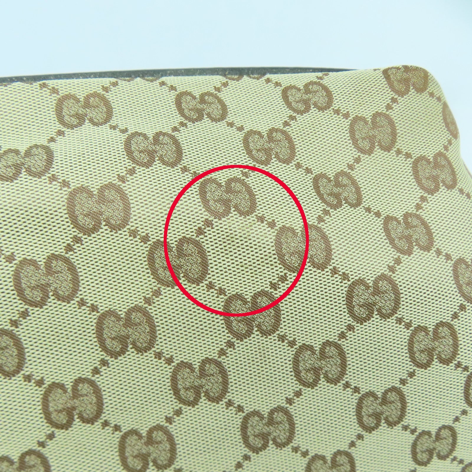 GUCCI 帆布Tote Bag銀扣手挽袋啡色