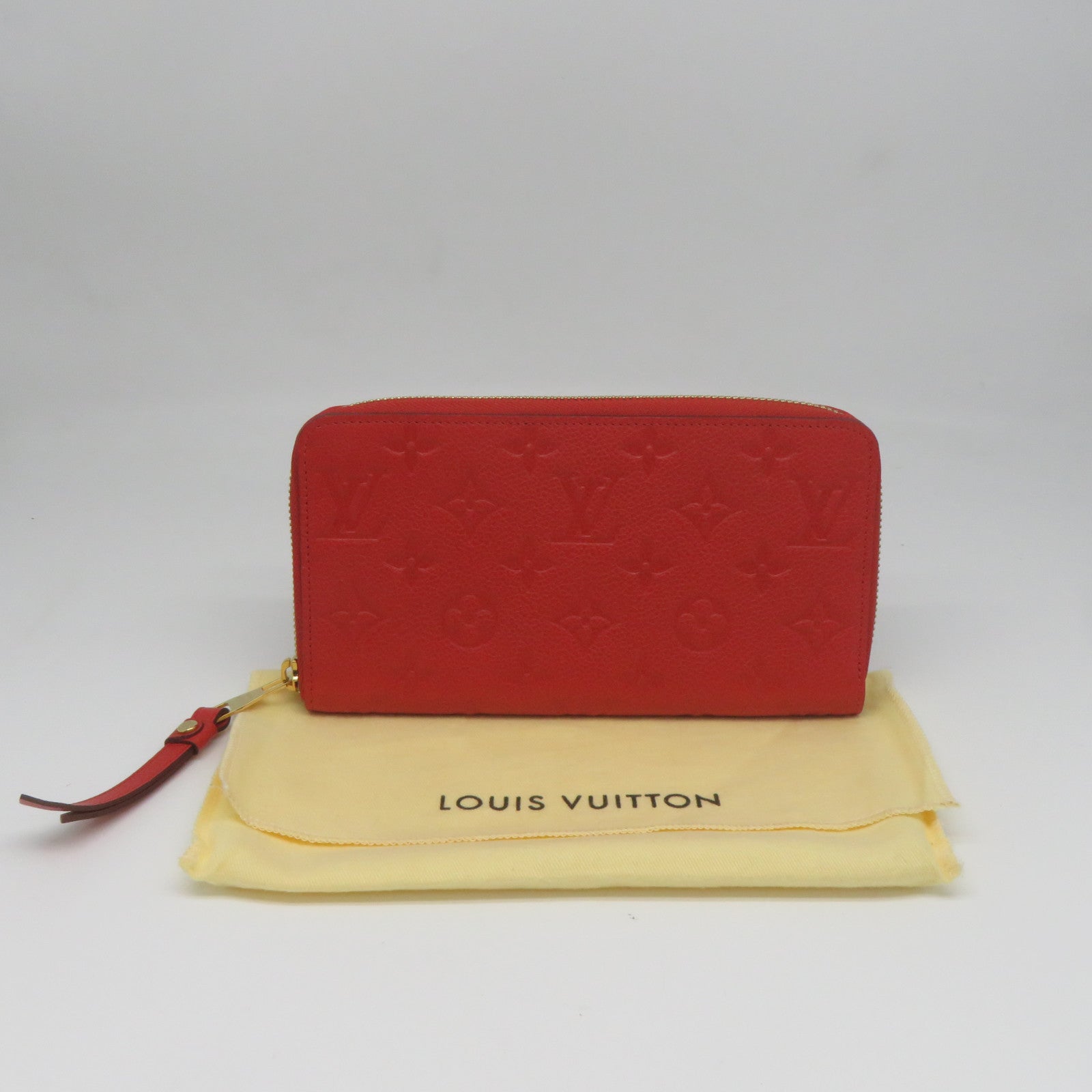 LOUIS VUITTON 【激減優惠】Monogram Empreinte Long Wallet金扣長錢包紅色
