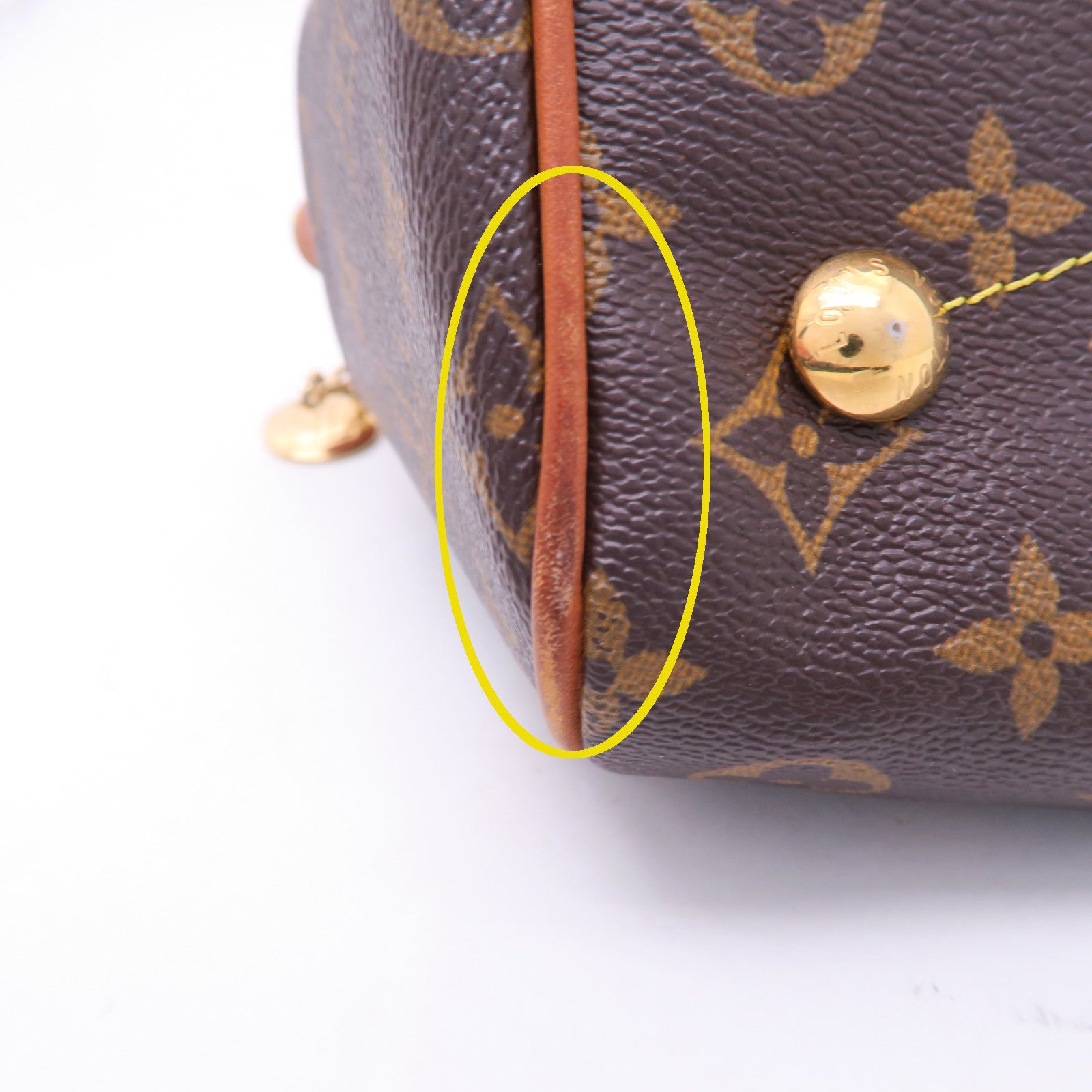 LOUIS VUITTON Monogram Tivoli PM金扣手挽袋啡色
