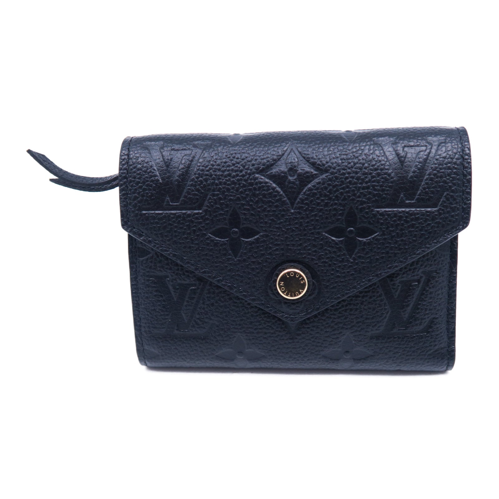 LOUIS VUITTON Monogram Empreinte Victorine金扣錢包黑色