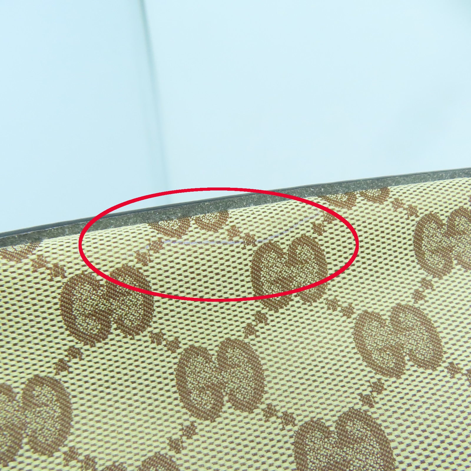 GUCCI 帆布Tote Bag銀扣手挽袋啡色