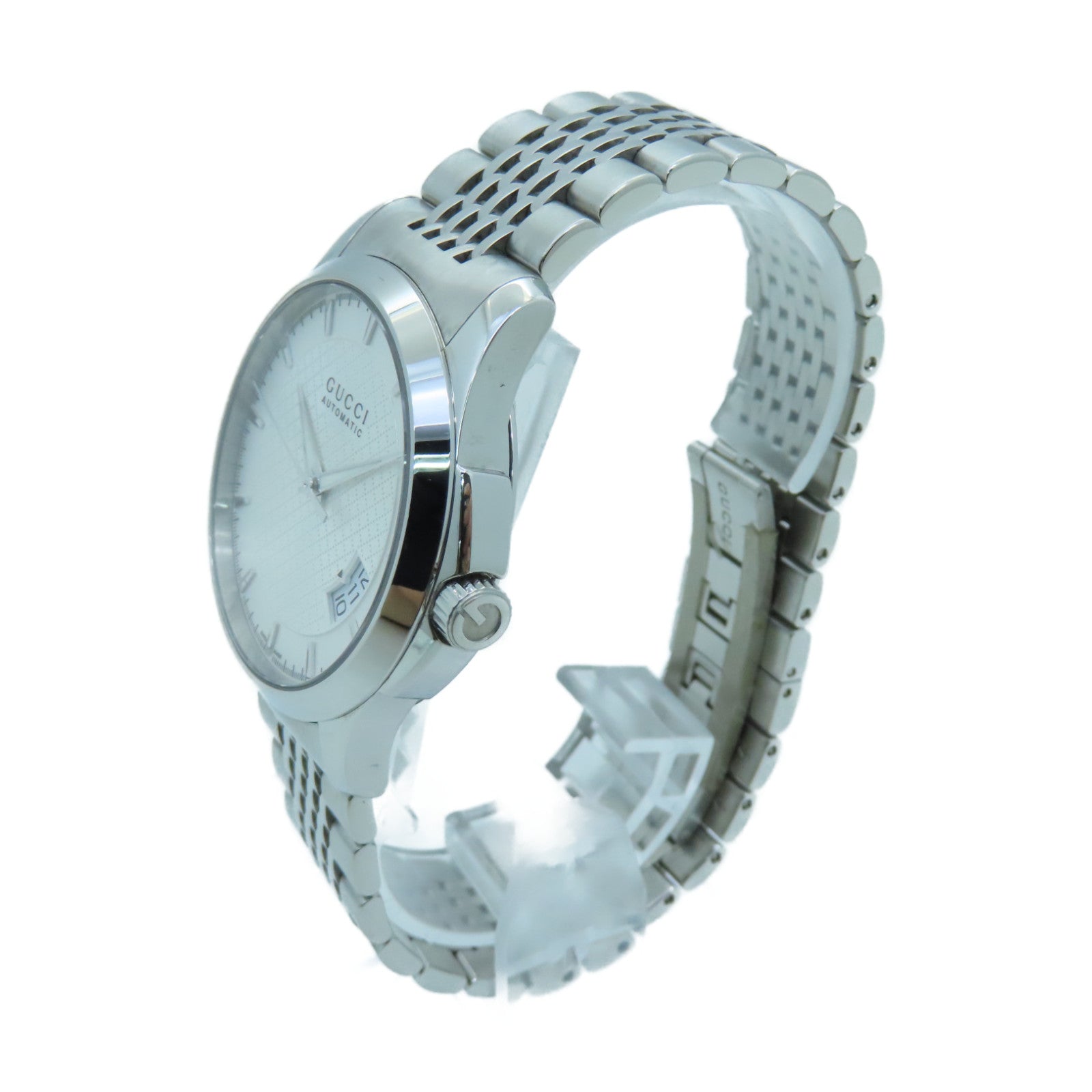 GUCCI Gucci G-Timeless Stainless Steel Watch Automatic Movement Silver