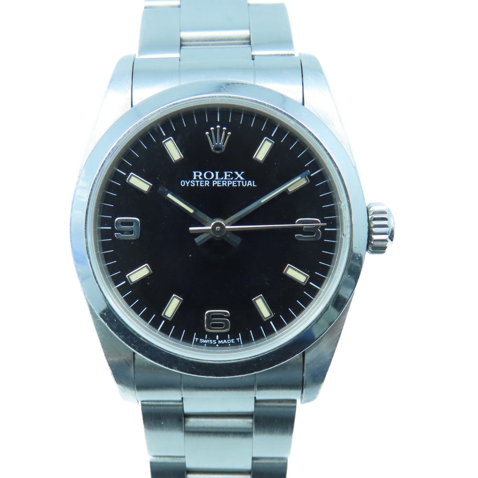 ROLEX Oyster Perpetual不锈钢手表自动机芯黑色