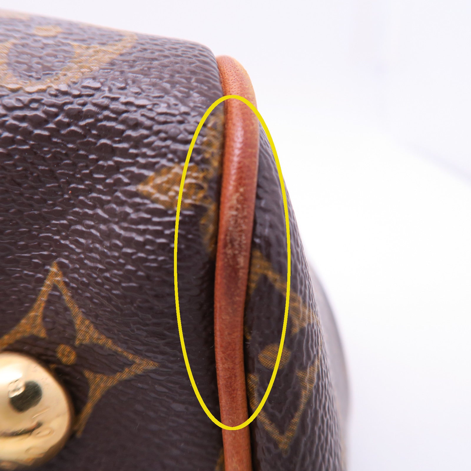 LOUIS VUITTON Monogram Tivoli PM金扣手挽袋啡色