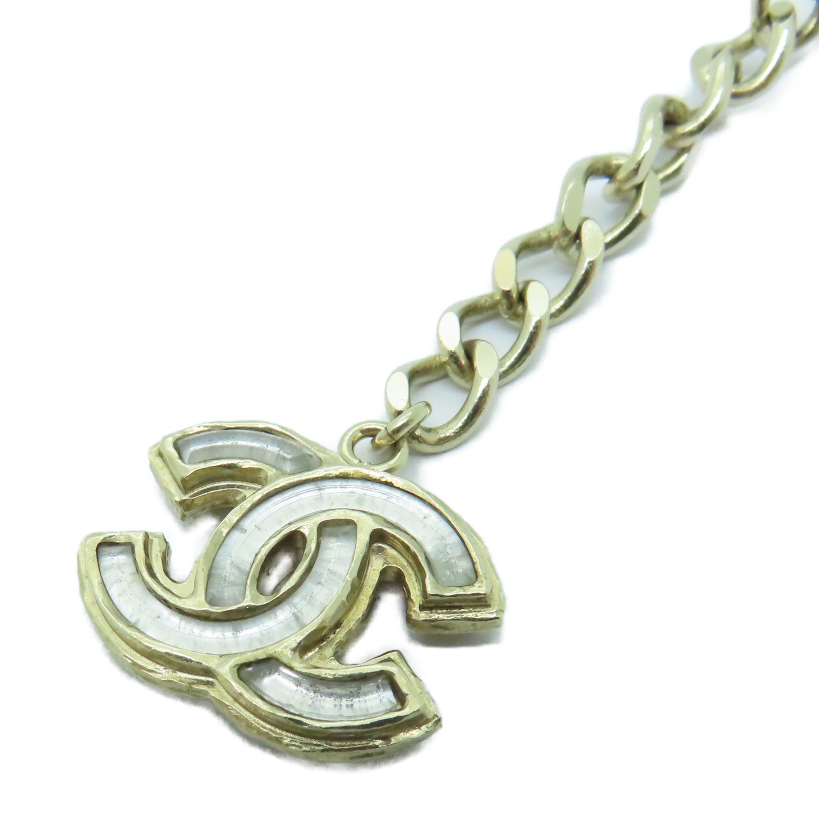 CHANEL 仿珍珠/金屬Bracelet金扣手鏈金色