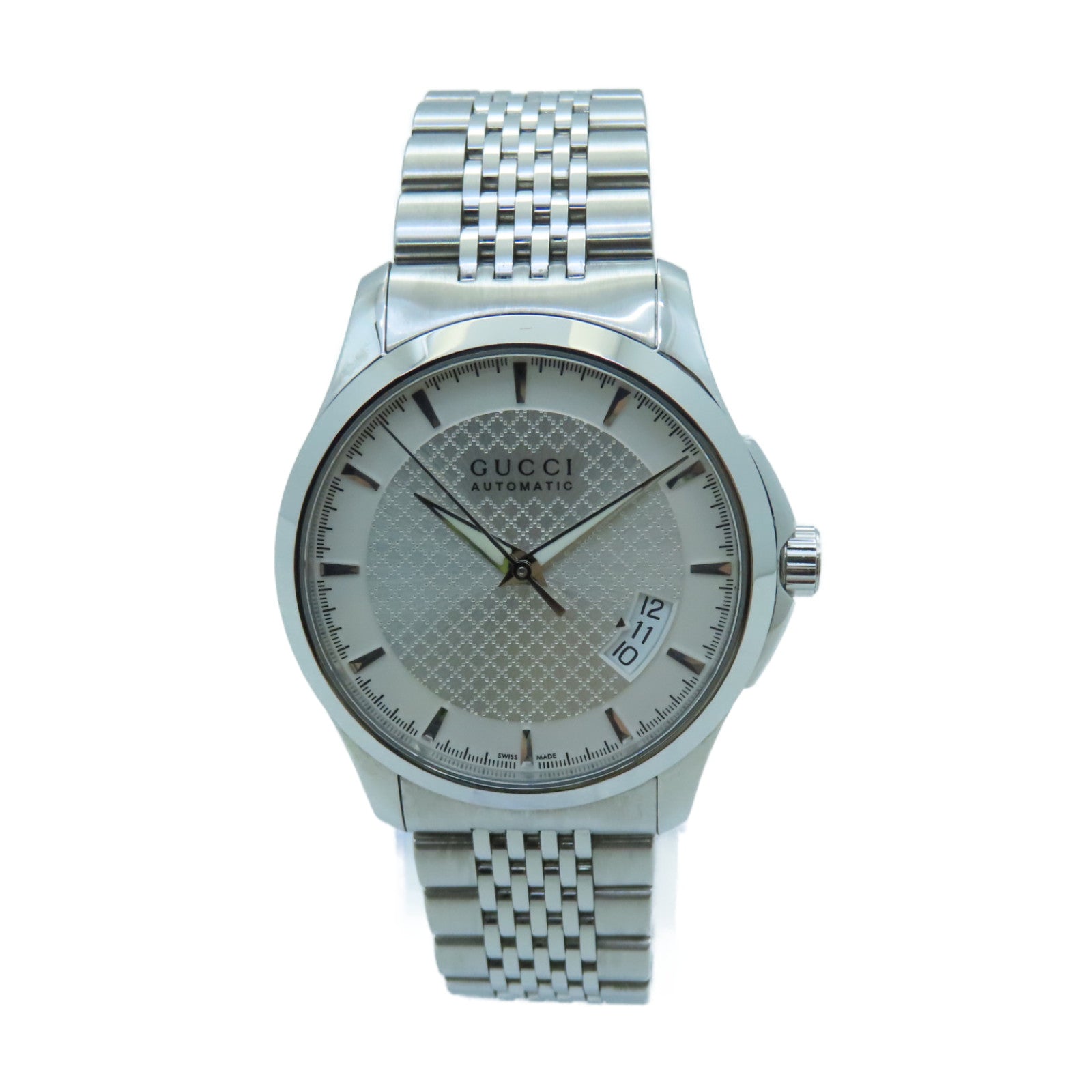 GUCCI Gucci G-Timeless Stainless Steel Watch Automatic Movement Silver