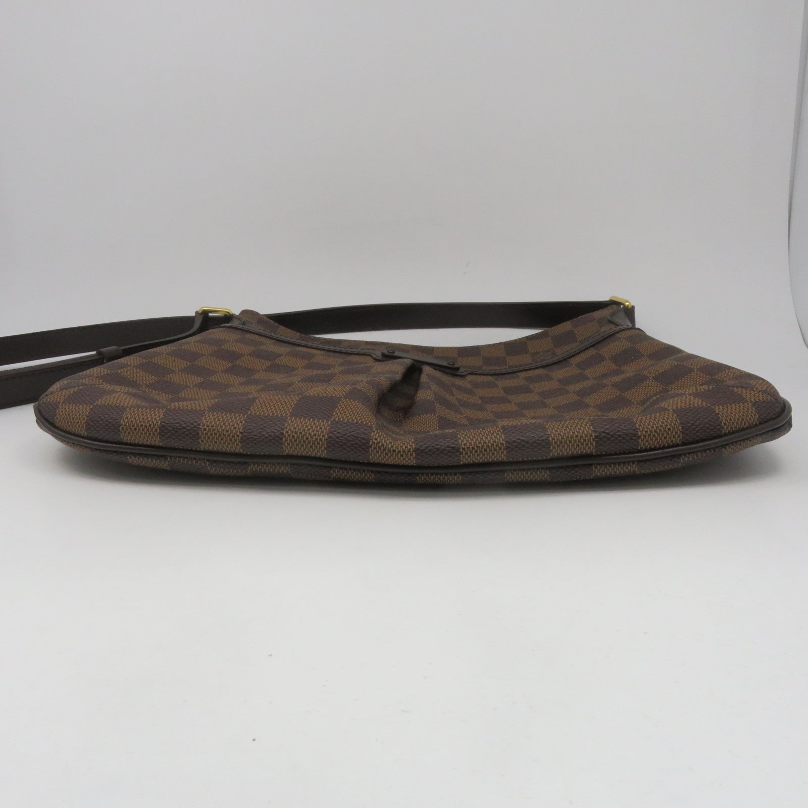 LOUIS VUITTON Damier Bloomsbury PM Gold Buckle Shoulder Bag Brown