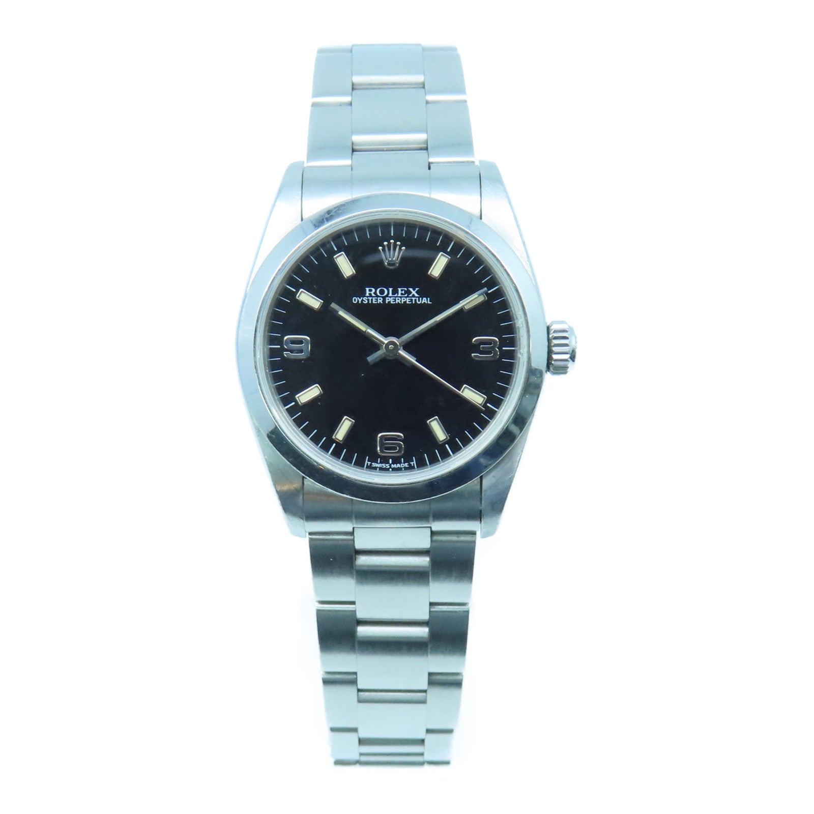 ROLEX Oyster Perpetual不锈钢手表自动机芯黑色