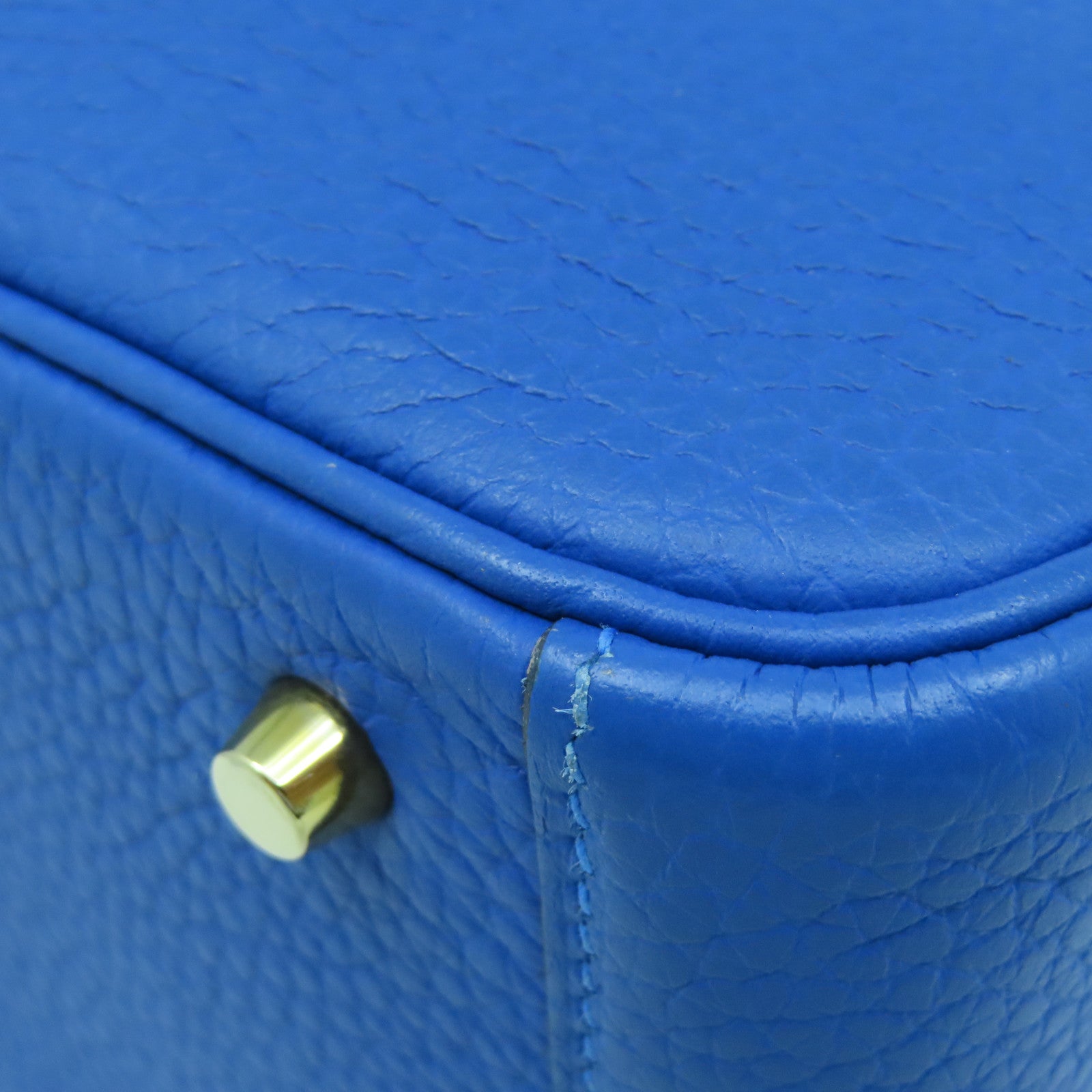 HERMES 【激減優惠】Taurillon Clemence皮革Mini Lindy金扣手挽肩背兩用袋藍色
