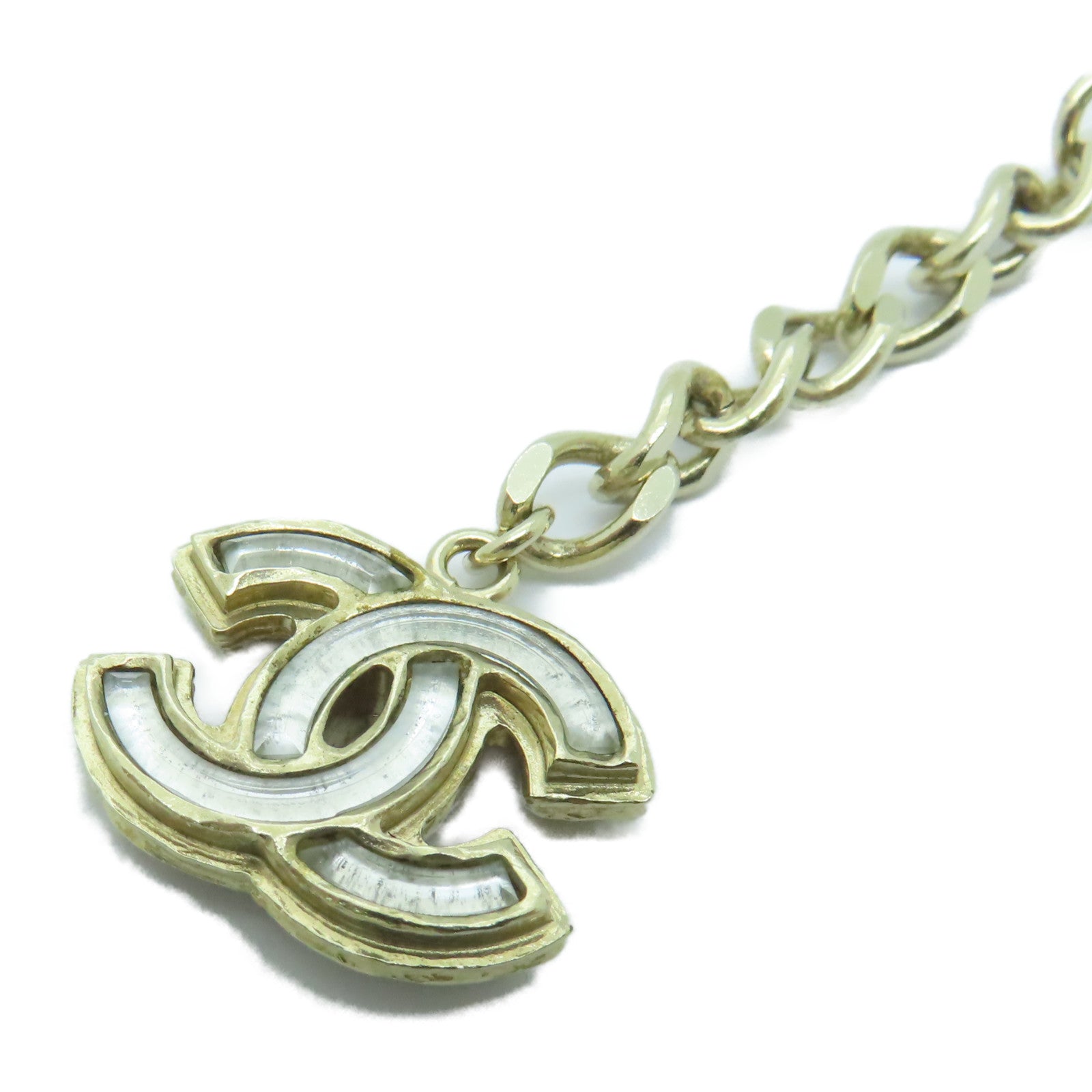CHANEL 仿珍珠/金屬Bracelet金扣手鏈金色