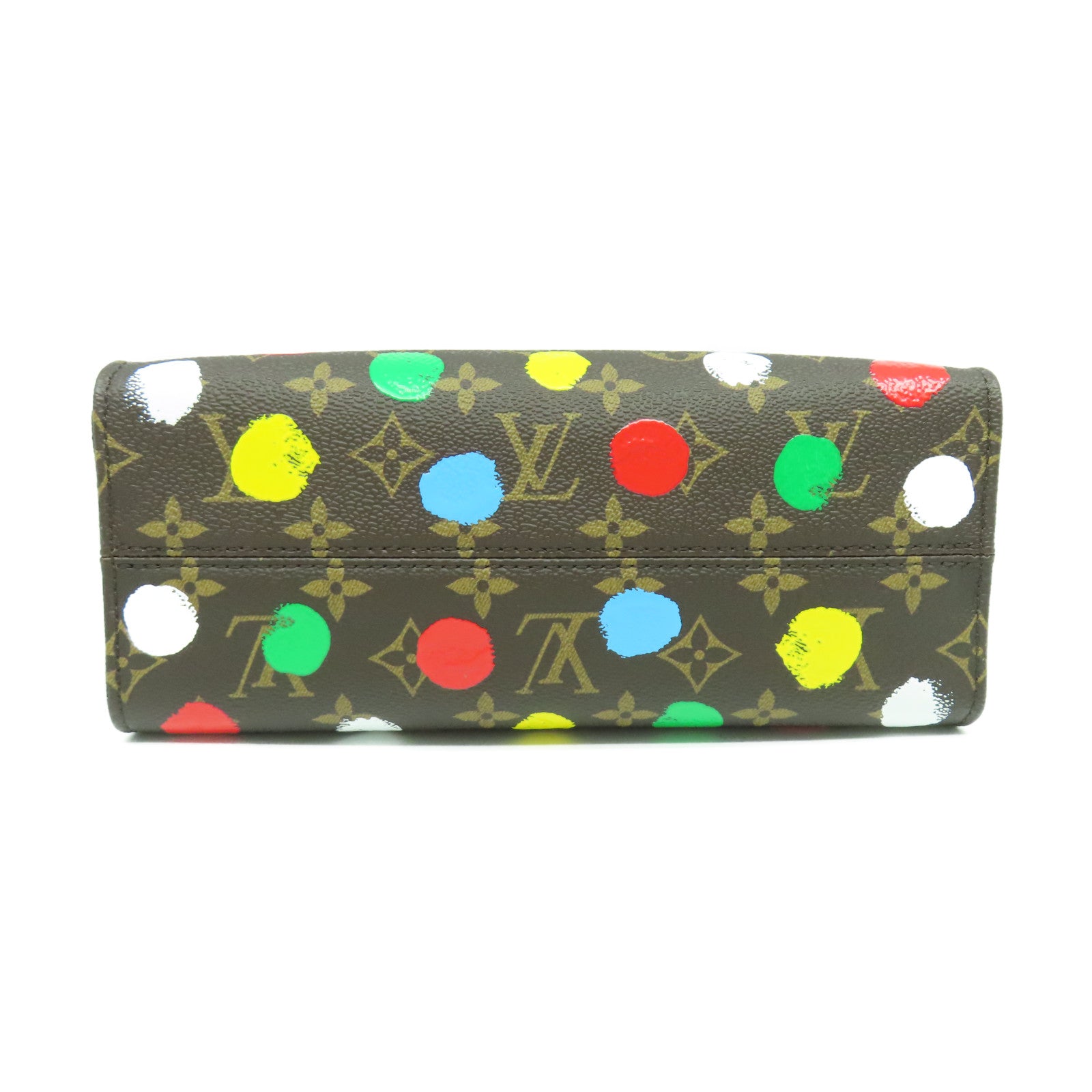LOUIS VUITTON Monogram LV x YK On The Go PM金扣手挽肩背兩用啡色袋
