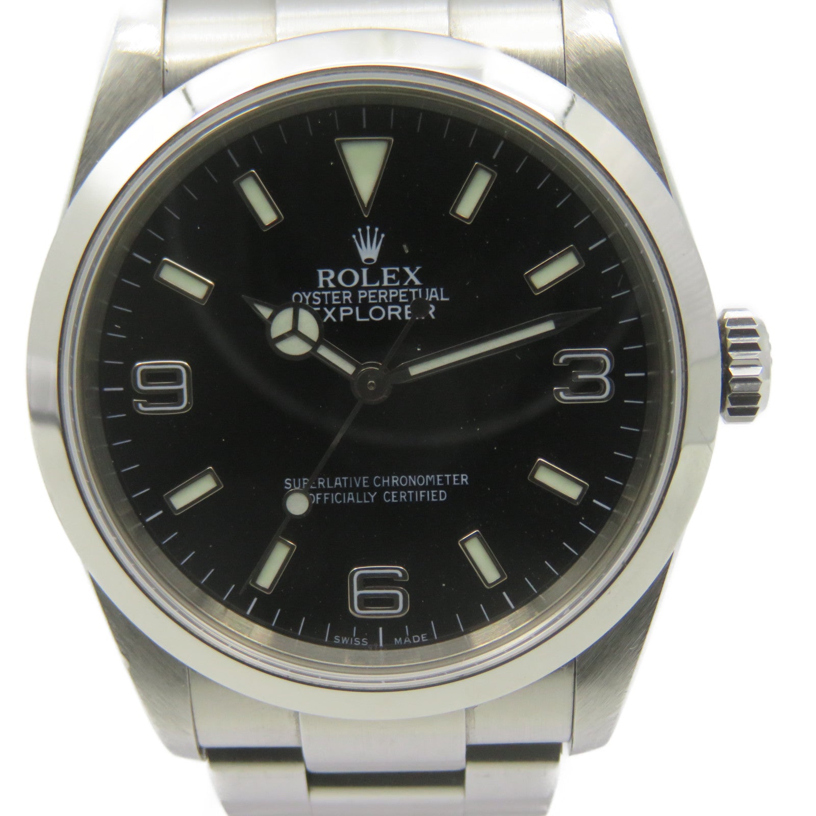 ROLEX ExplorerⅠWatch不鏽鋼自動機芯手錶黑色/銀色