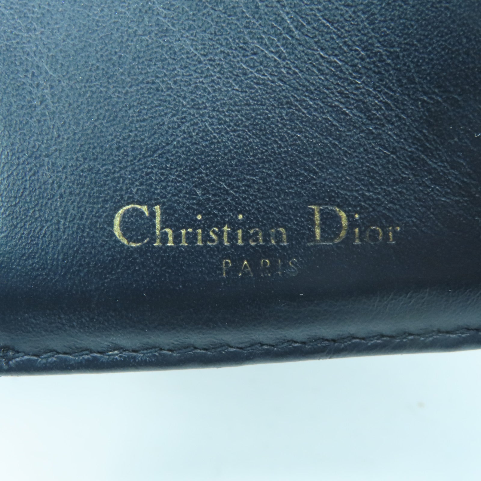 Dior Canvas Saddle Lotus Wallet Gold Buckle Wallet Blue