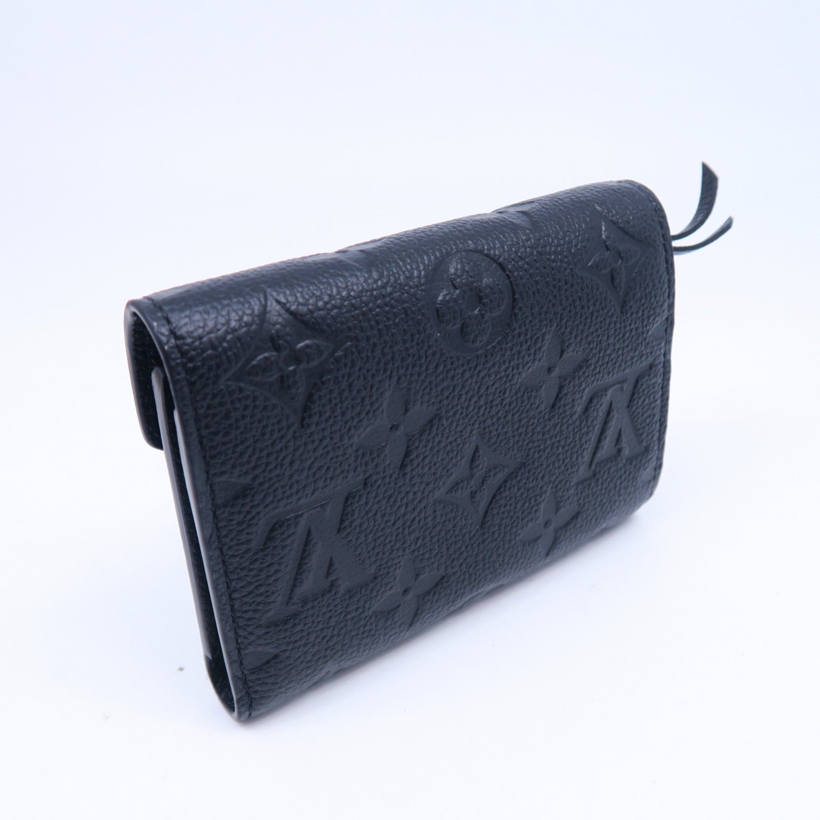 LOUIS VUITTON Monogram Empreinte Victorine金扣錢包黑色