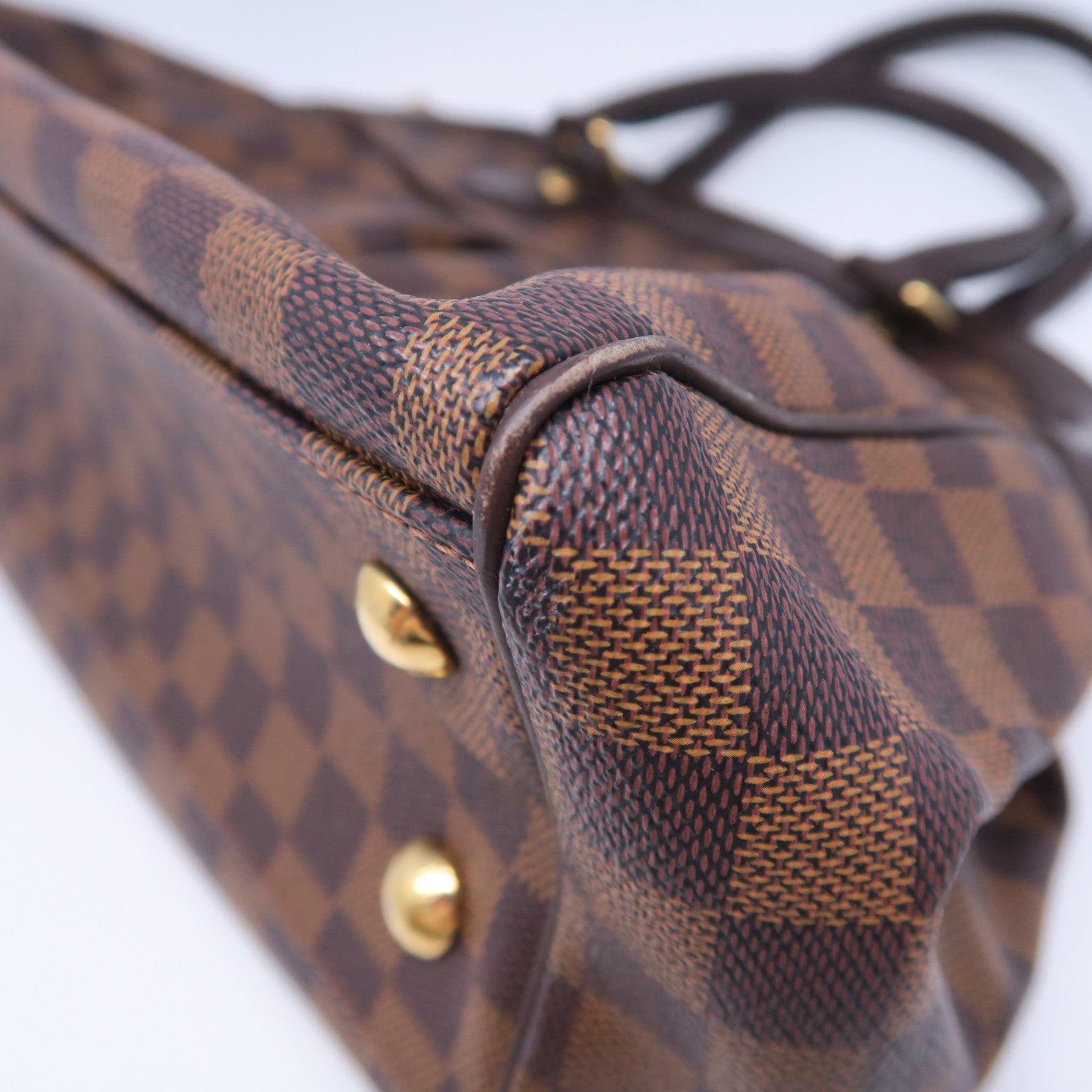 LOUIS VUITTON Damier Trevi PM金扣手挽肩背兩用袋啡色