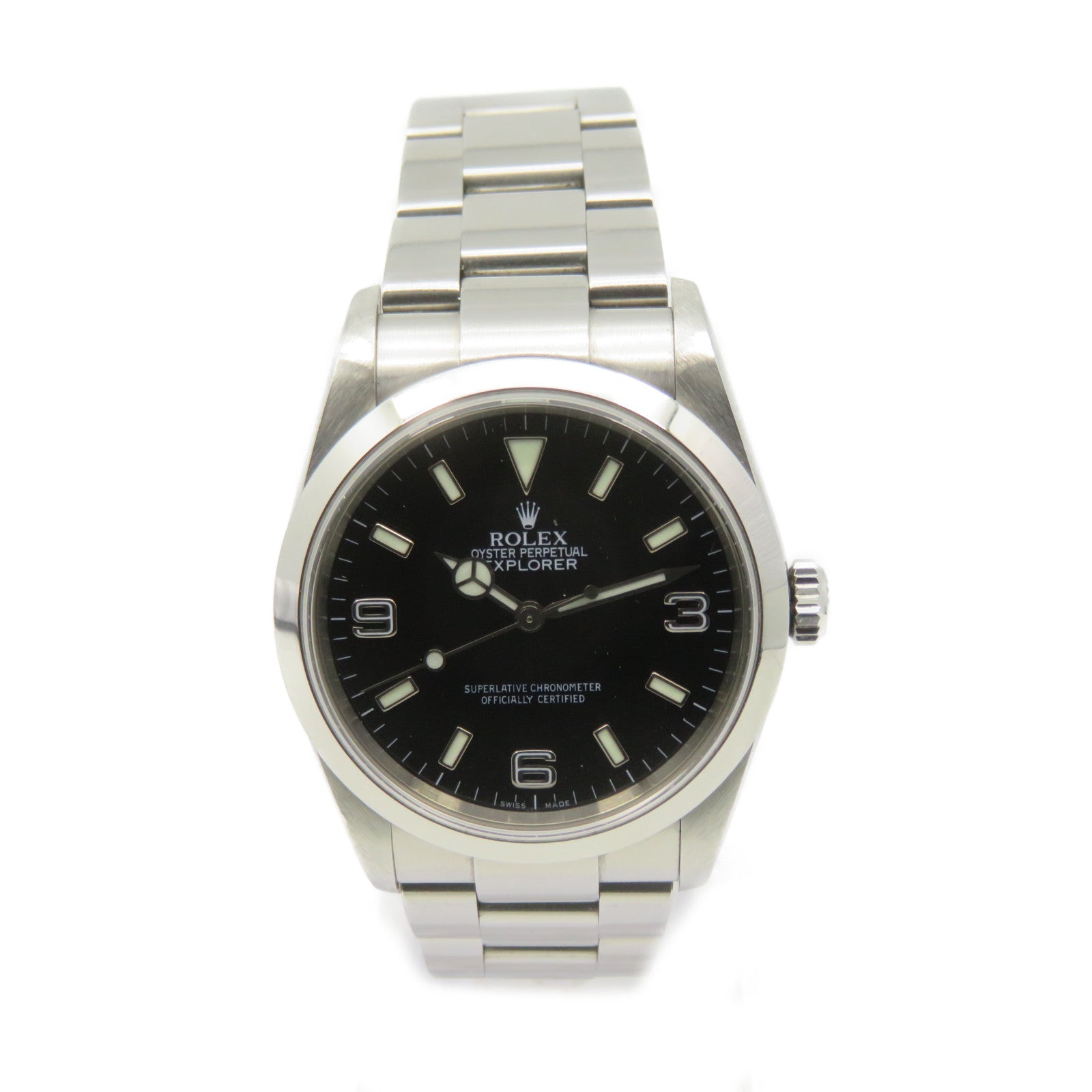 ROLEX ExplorerⅠWatch不鏽鋼自動機芯手錶黑色/銀色