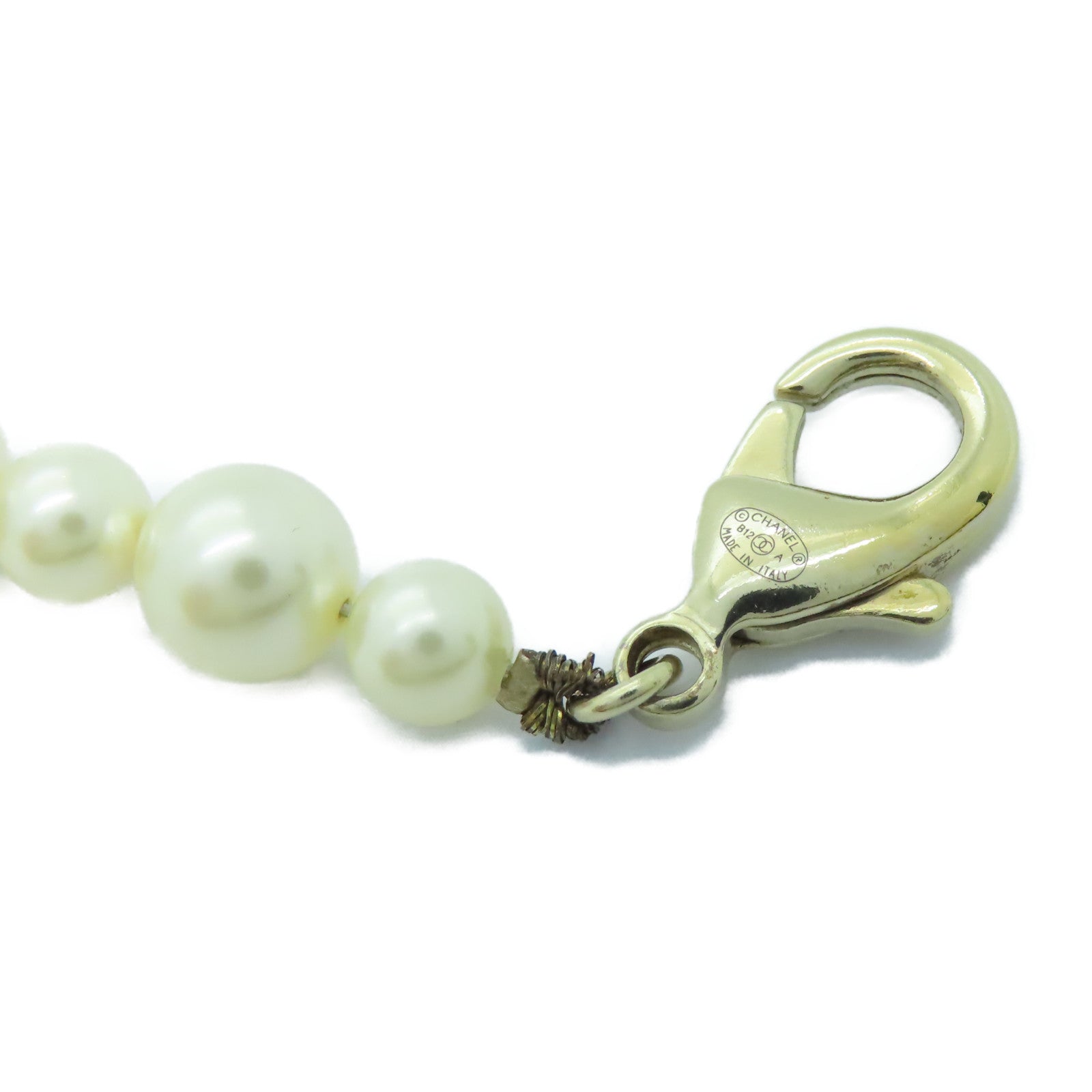 CHANEL 仿珍珠/金屬Bracelet金扣手鏈金色