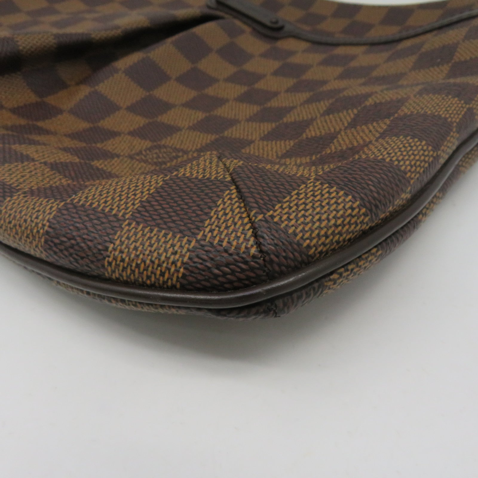 LOUIS VUITTON Damier Bloomsbury PM Gold Buckle Shoulder Bag Brown